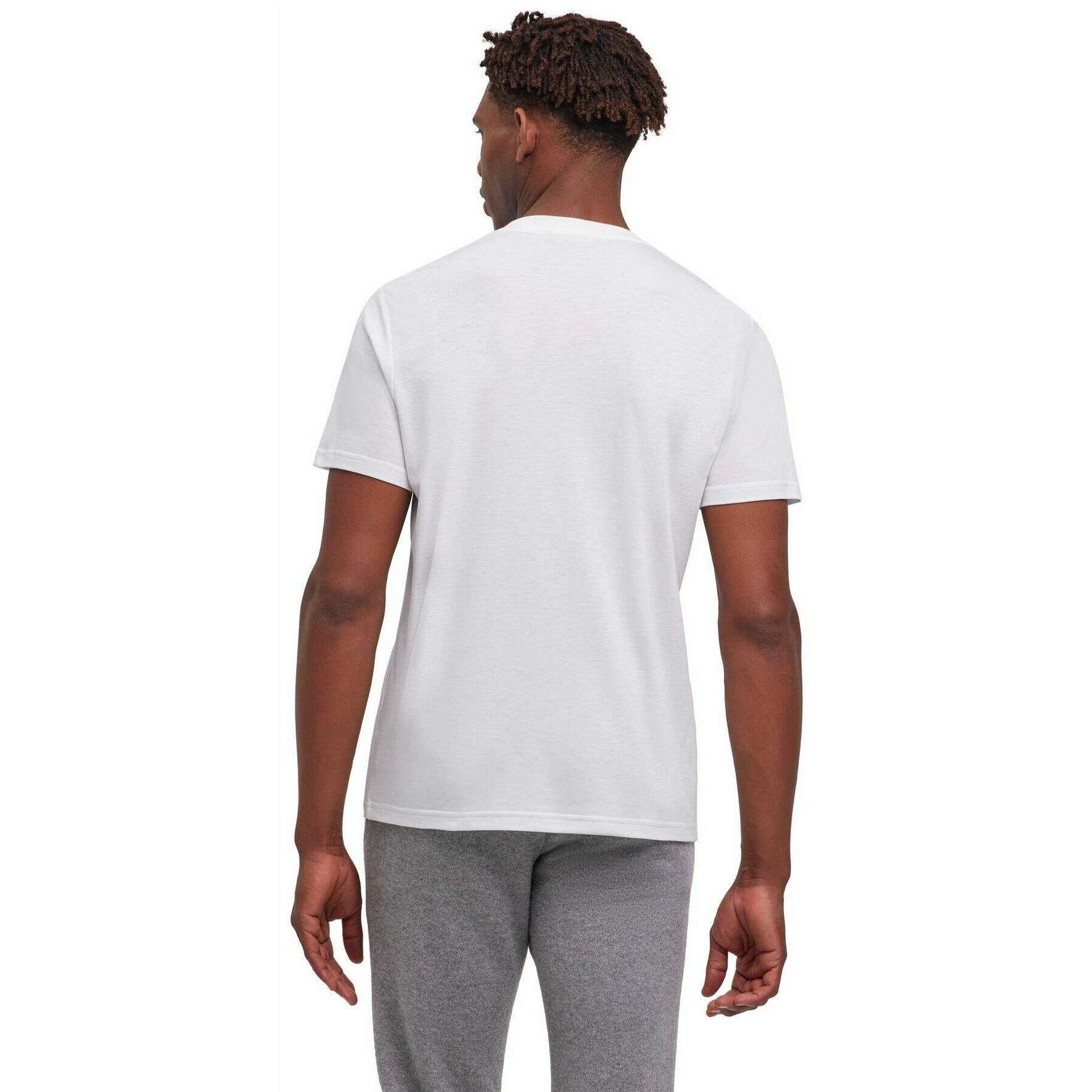 Falke Lyocell Blend V-Neck T-Shirt - White - Image 3