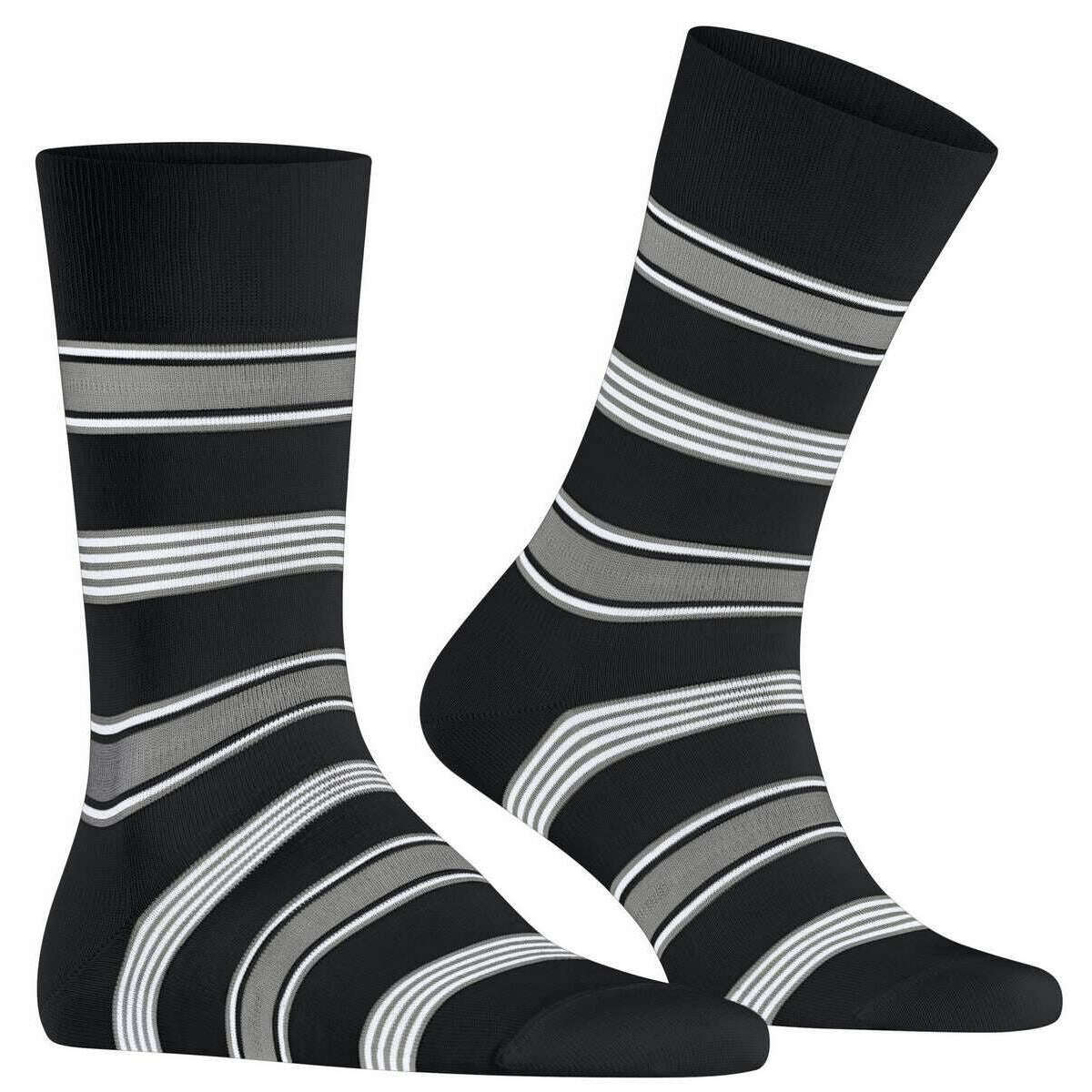 Falke Marina Stripe Socks - Black - Image 2
