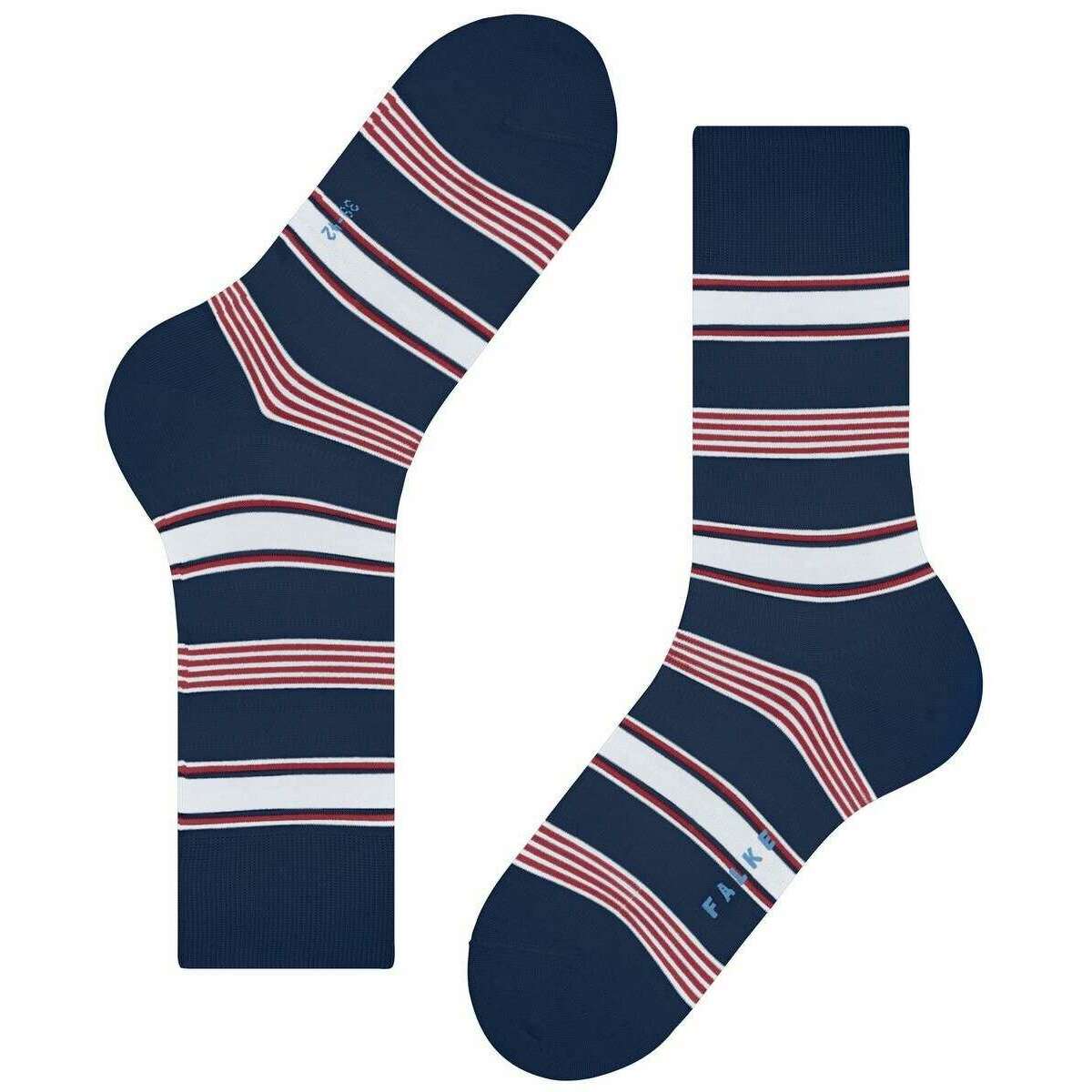 Falke Marina Stripe Socks - Royal Blue - Image 5