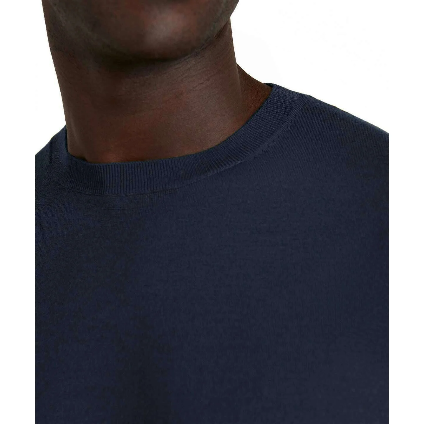 Falke Merino Ultra-Fine Crew Neck Sweater - Space Blue - Image 4
