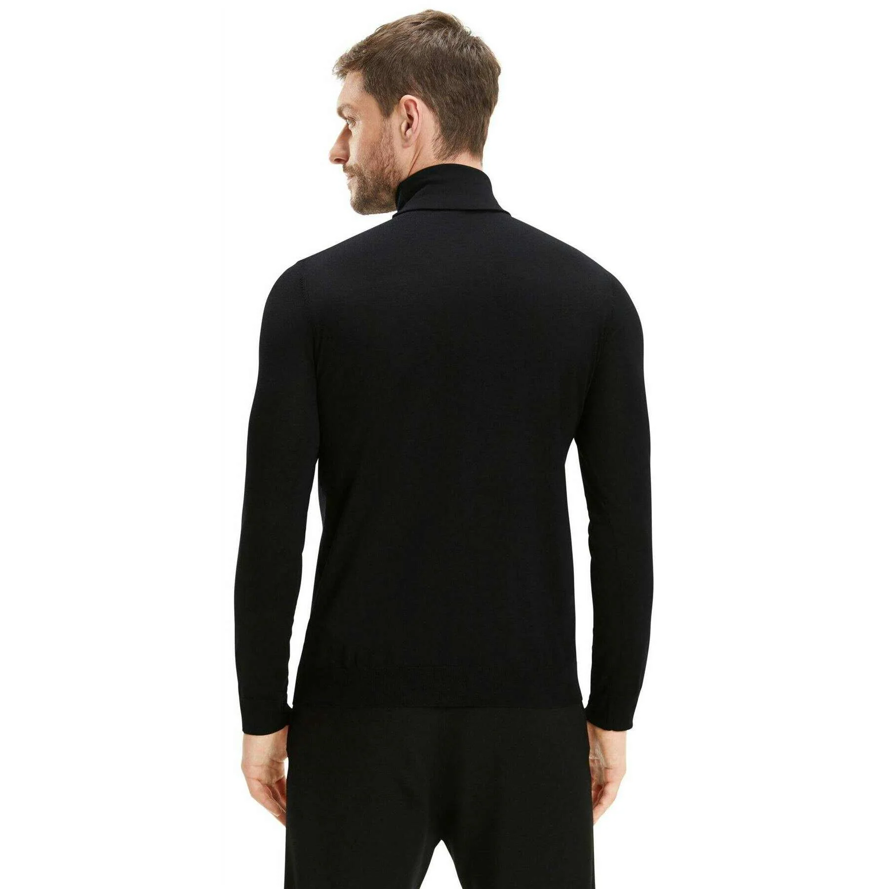Falke Merino Ultra-Fine Roll Neck Sweater - Black - Image 3