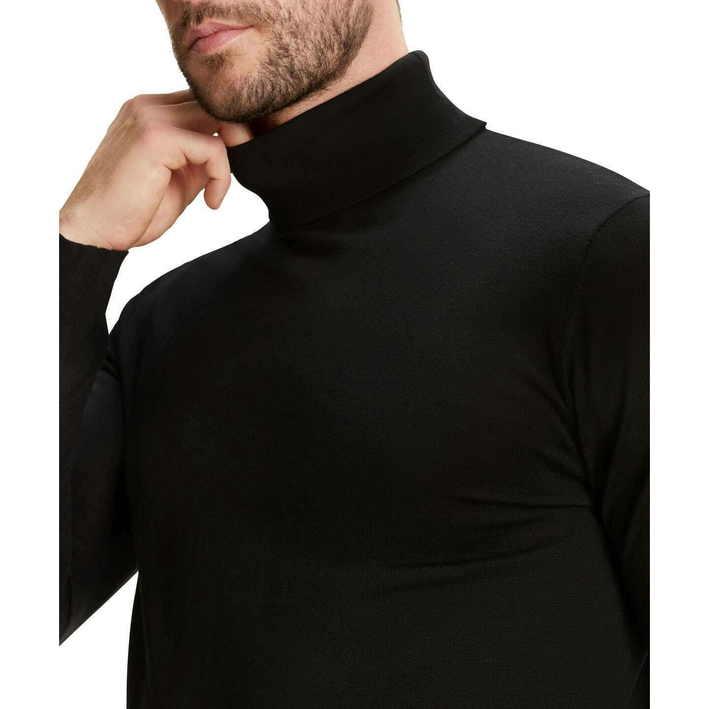 Falke Merino Ultra-Fine Roll Neck Sweater - Black - Image 4