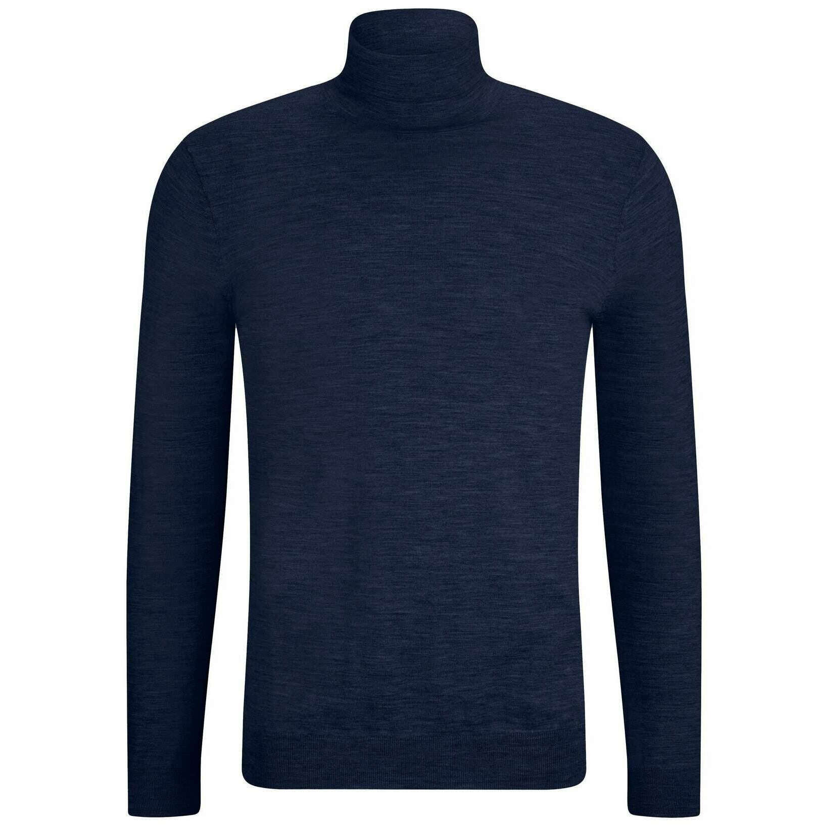 Falke Merino Ultra-Fine Roll Neck Sweater - Space Blue