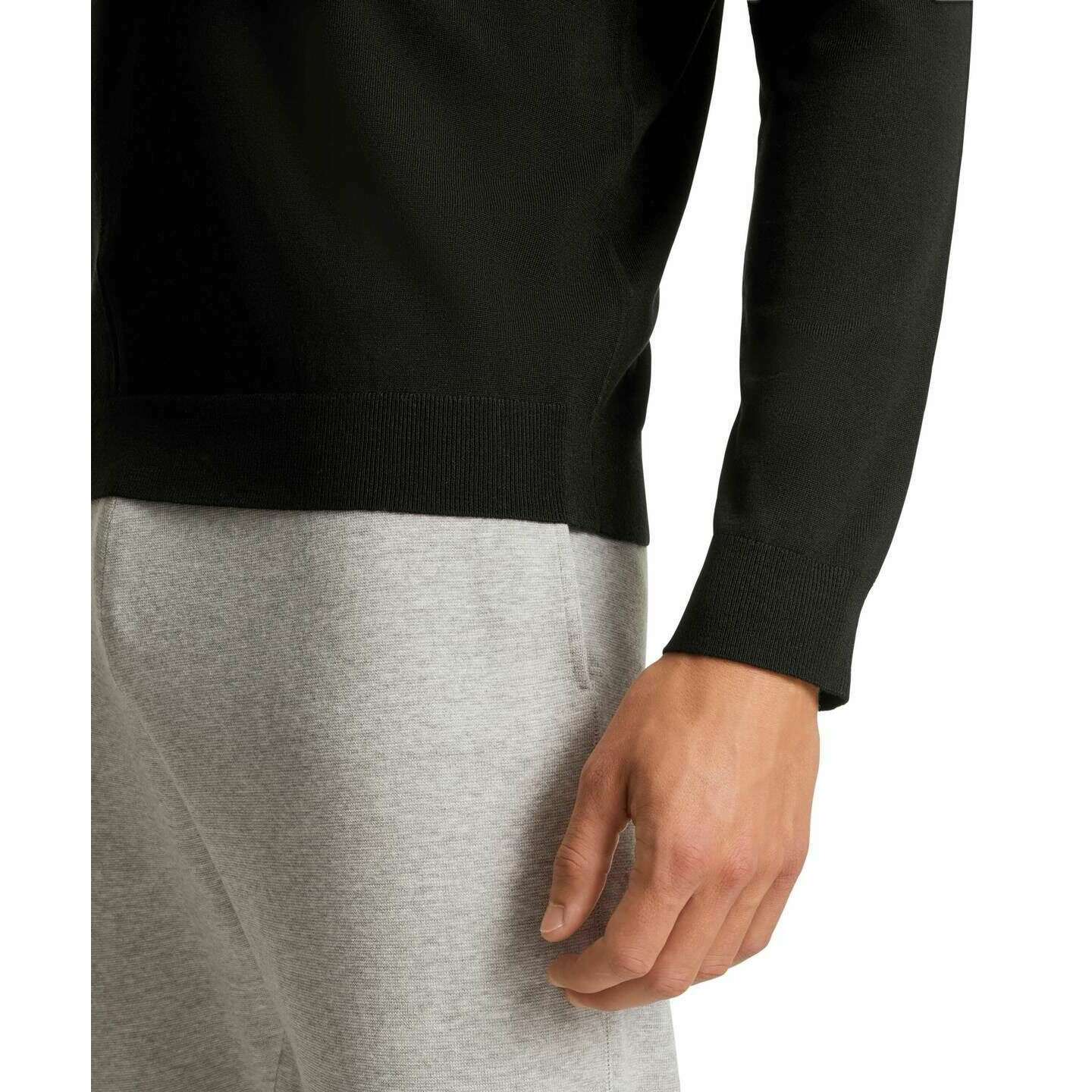 Falke Merino Ultra-Fine V-Neck Sweater - Black - Image 5