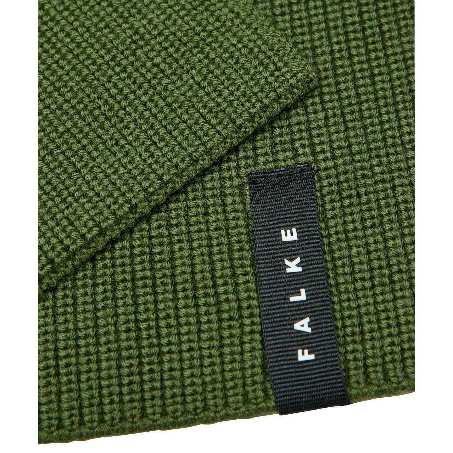 Falke Merino Ultrafine Ribbed Scarf - Olive Green - Image 2