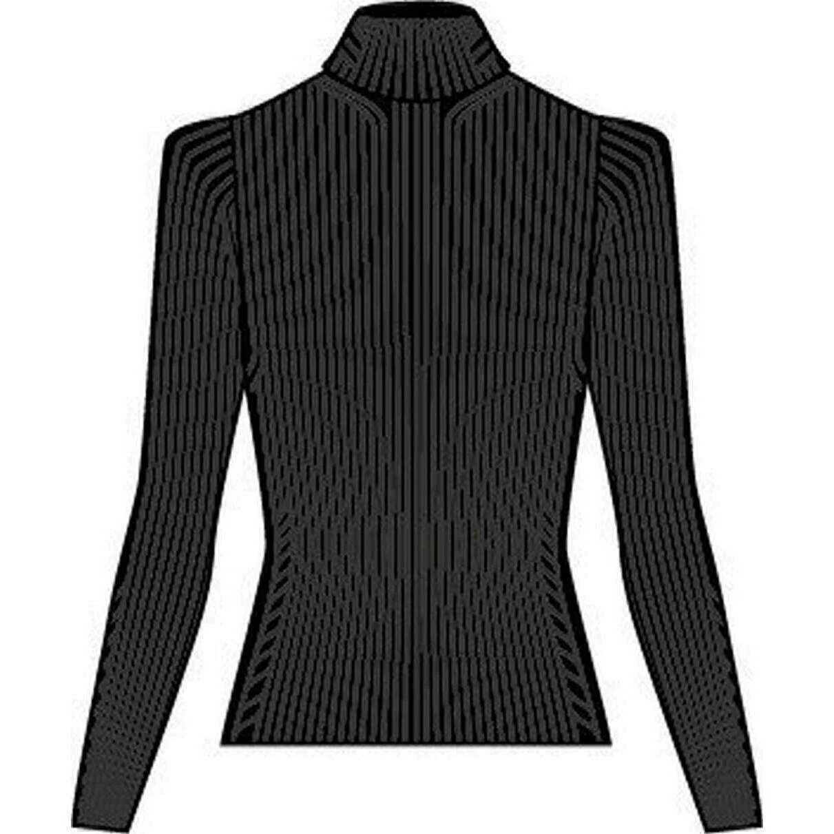 Falke Merino Ultrafine Roll Neck Sweater - Black - Image 2