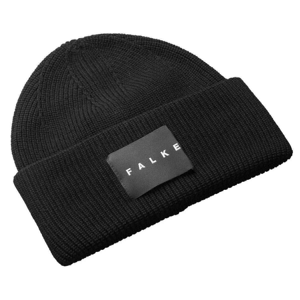 Falke Merino X-Fine Big Label Beanie - Black - Image 2