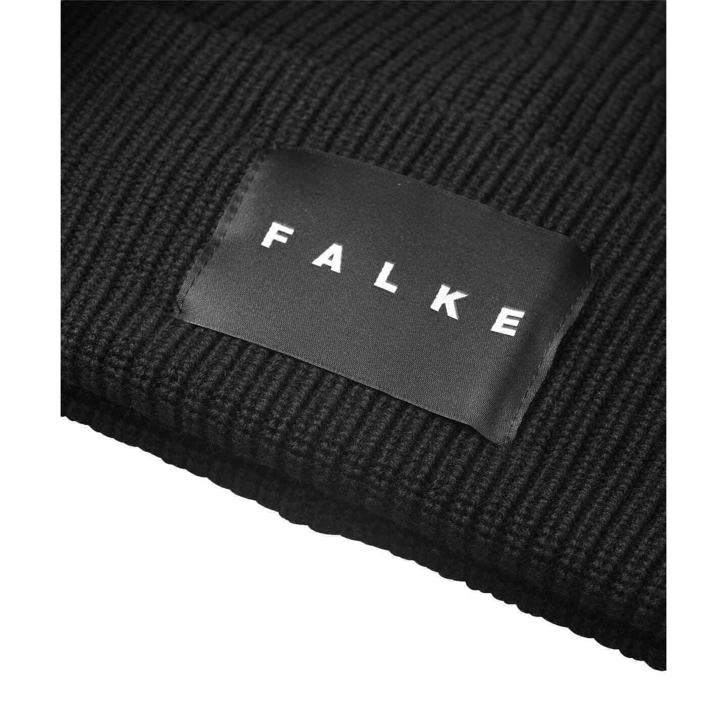 Falke Merino X-Fine Big Label Beanie - Black - Image 3