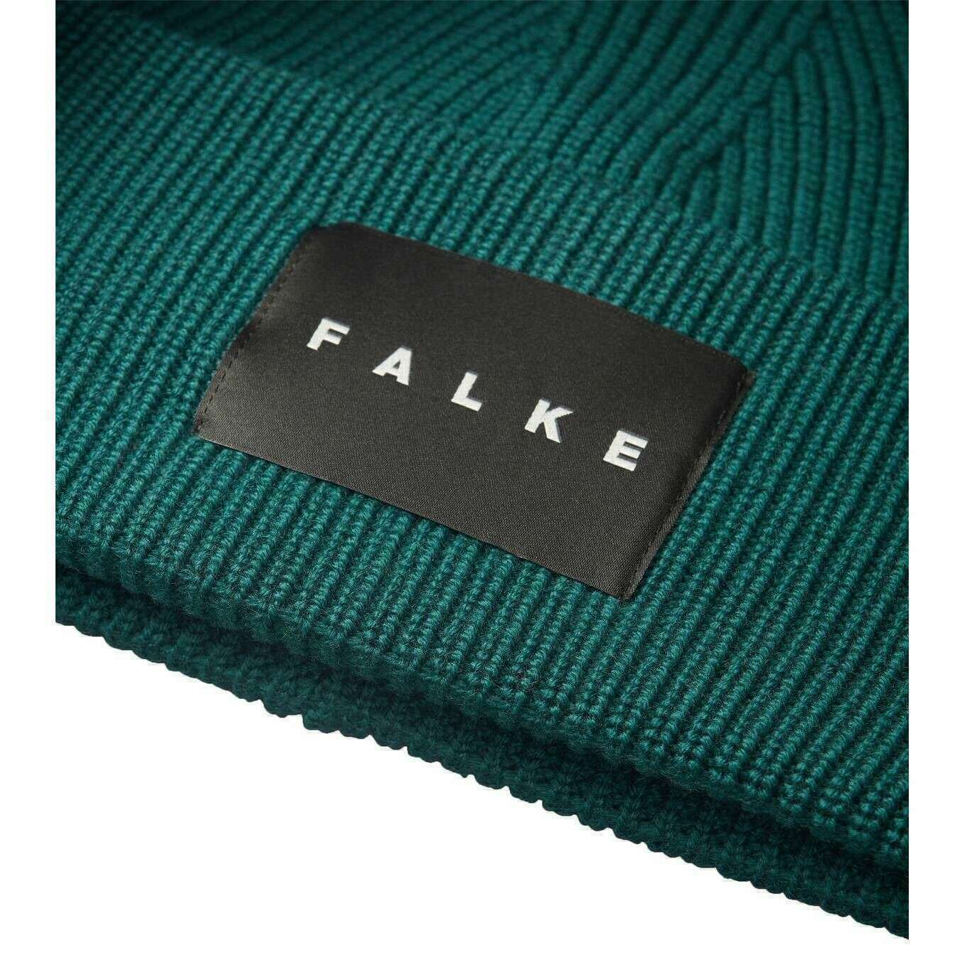 Falke Merino X-Fine Big Label Beanie - Peacock Green - Image 3