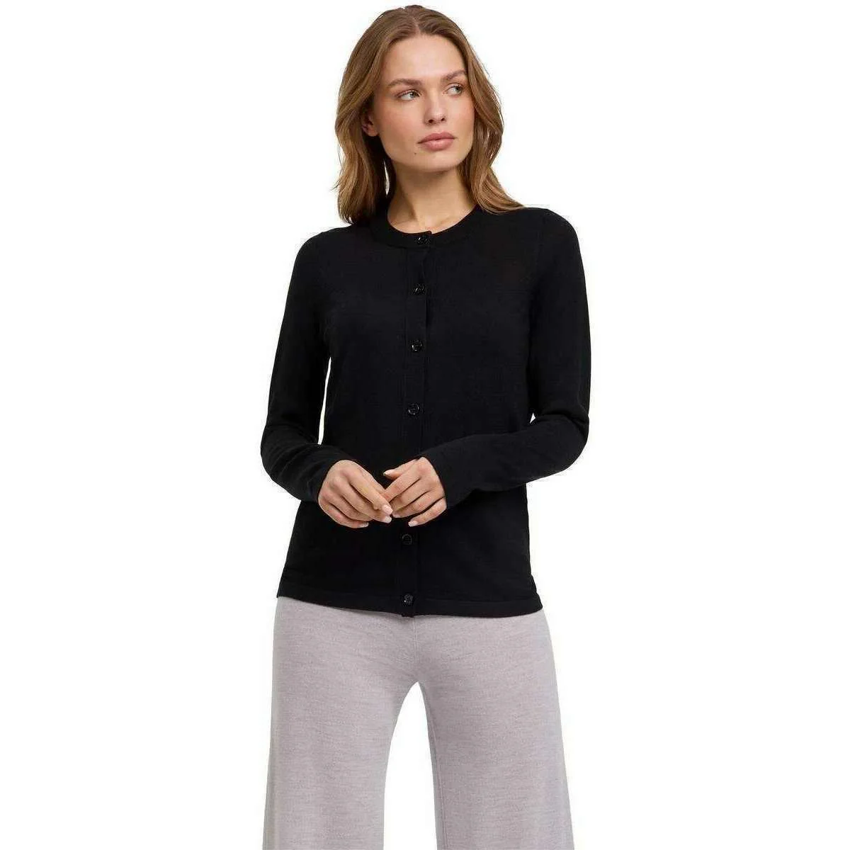 Falke Merino X-Fine Cardigan - Black - Image 2