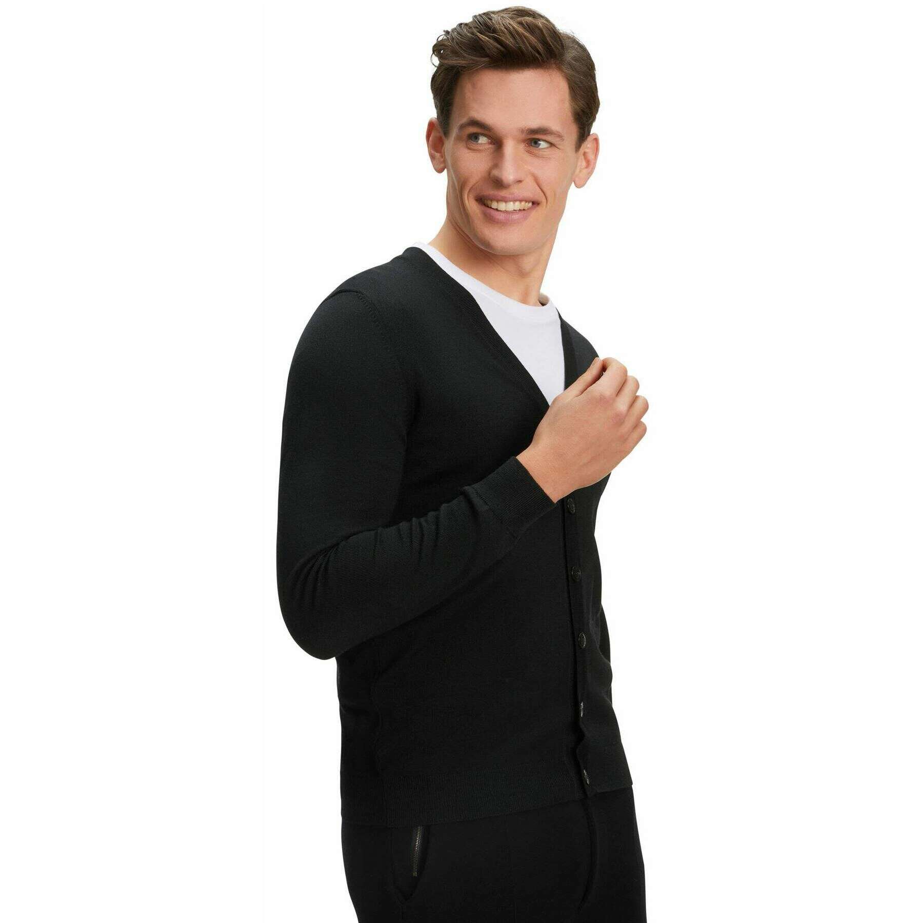 Falke Merino X-Fine Cardigan - Black - Image 4