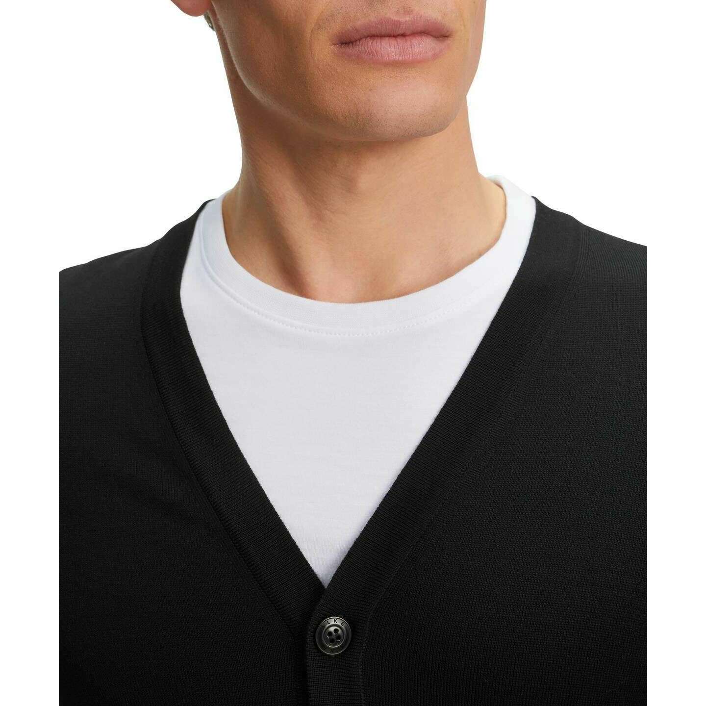 Falke Merino X-Fine Cardigan - Black - Image 5