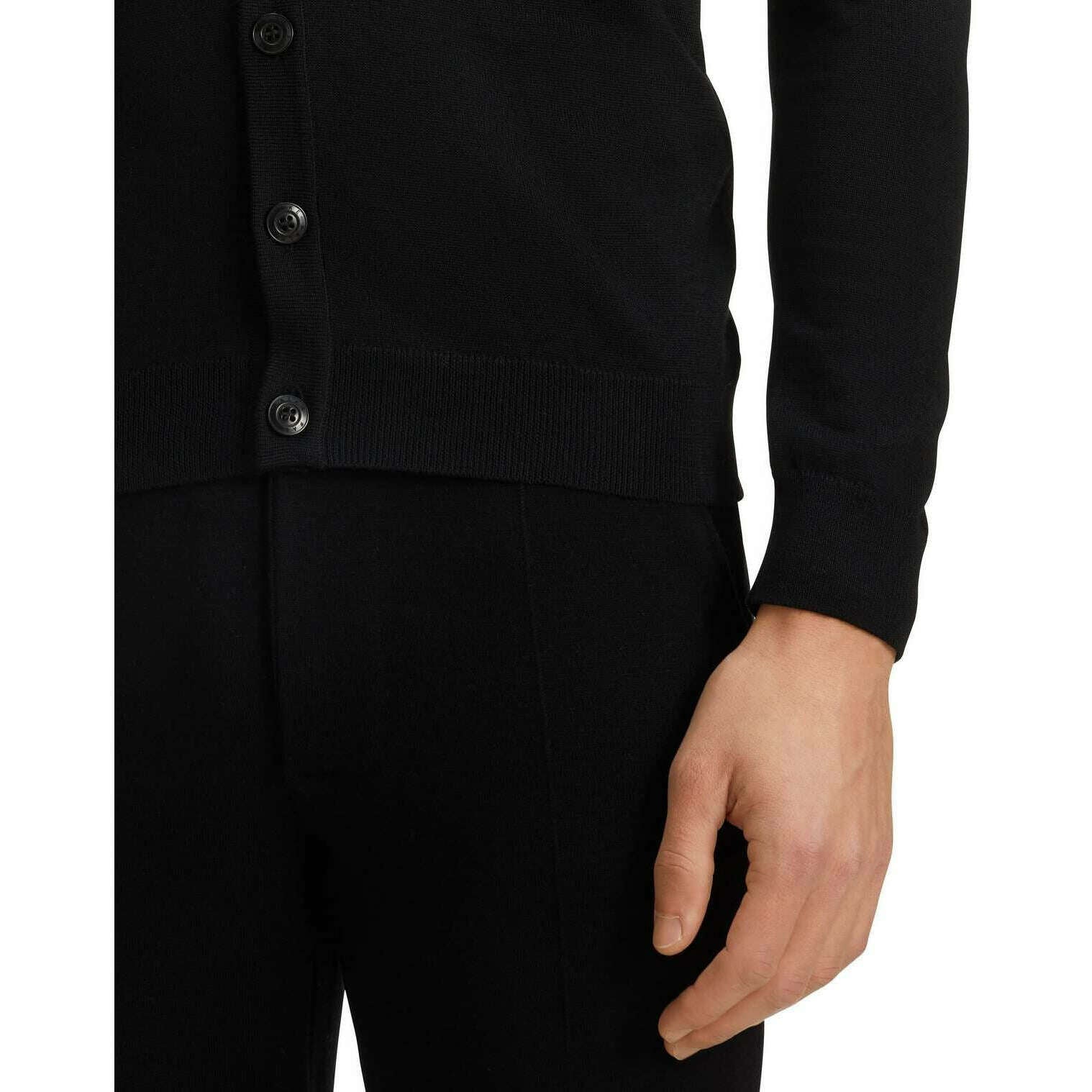 Falke Merino X-Fine Cardigan - Black - Image 6