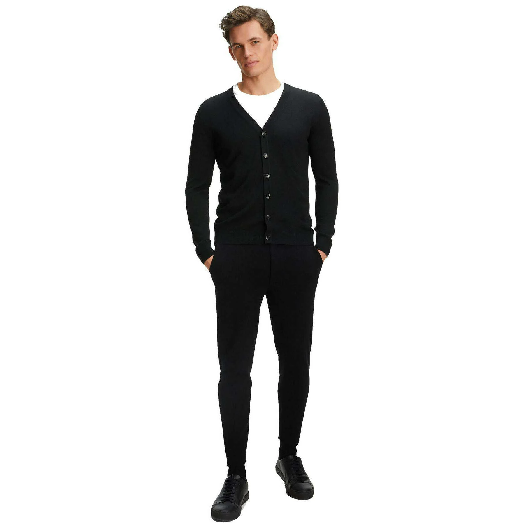 Falke Merino X-Fine Cardigan - Black - Image 7