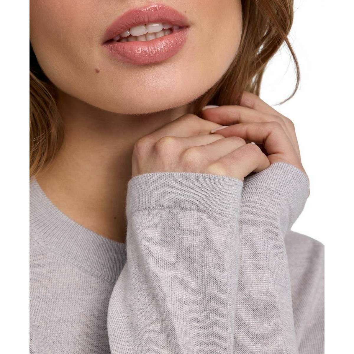 Falke Merino X-Fine Cardigan - Light Grey Heather - Image 5