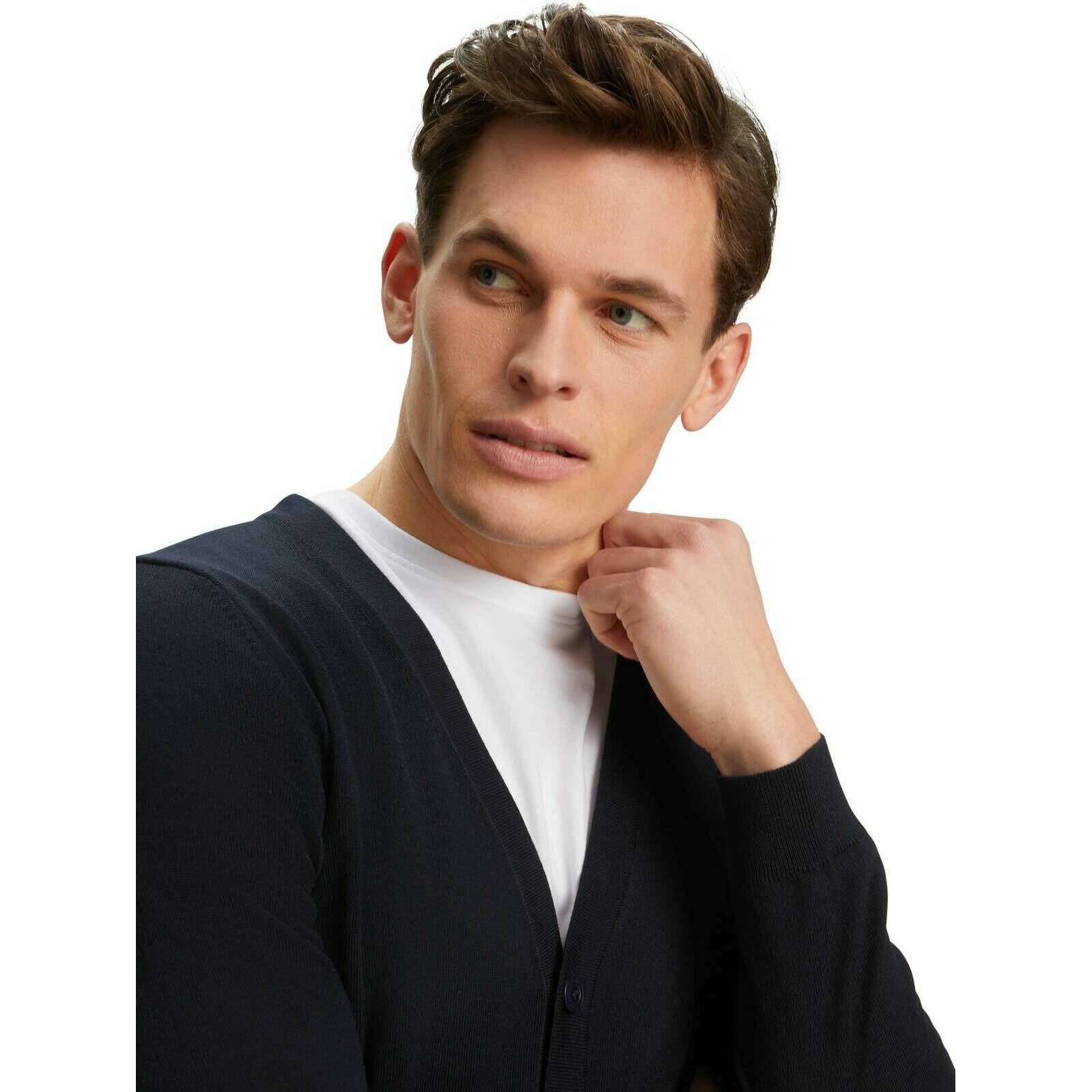 Falke Merino X-Fine Cardigan - Night Sky Navy - Image 5