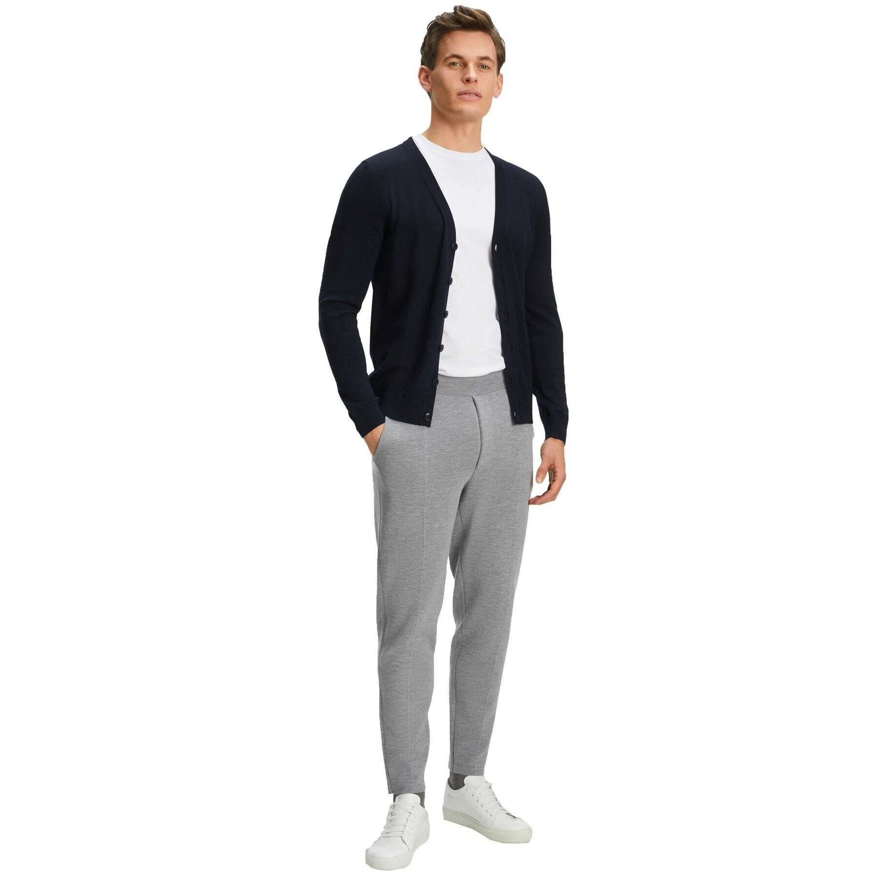 Falke Merino X-Fine Cardigan - Night Sky Navy - Image 7