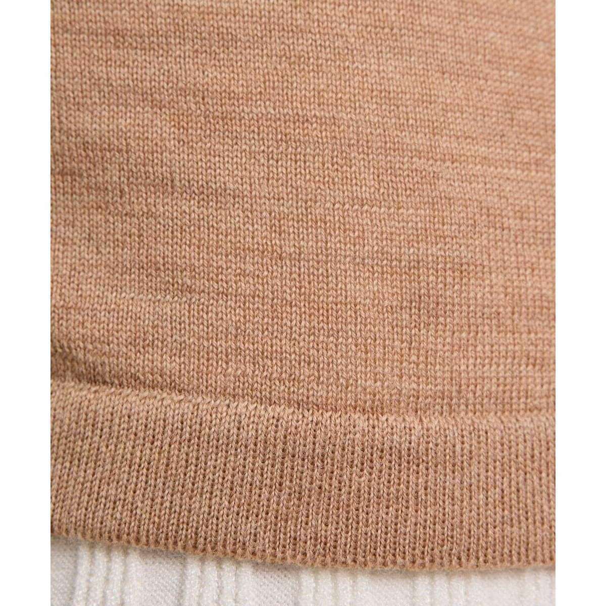 Falke Merino X-Fine Crew Neck Sweater - Camel Beige - Image 5