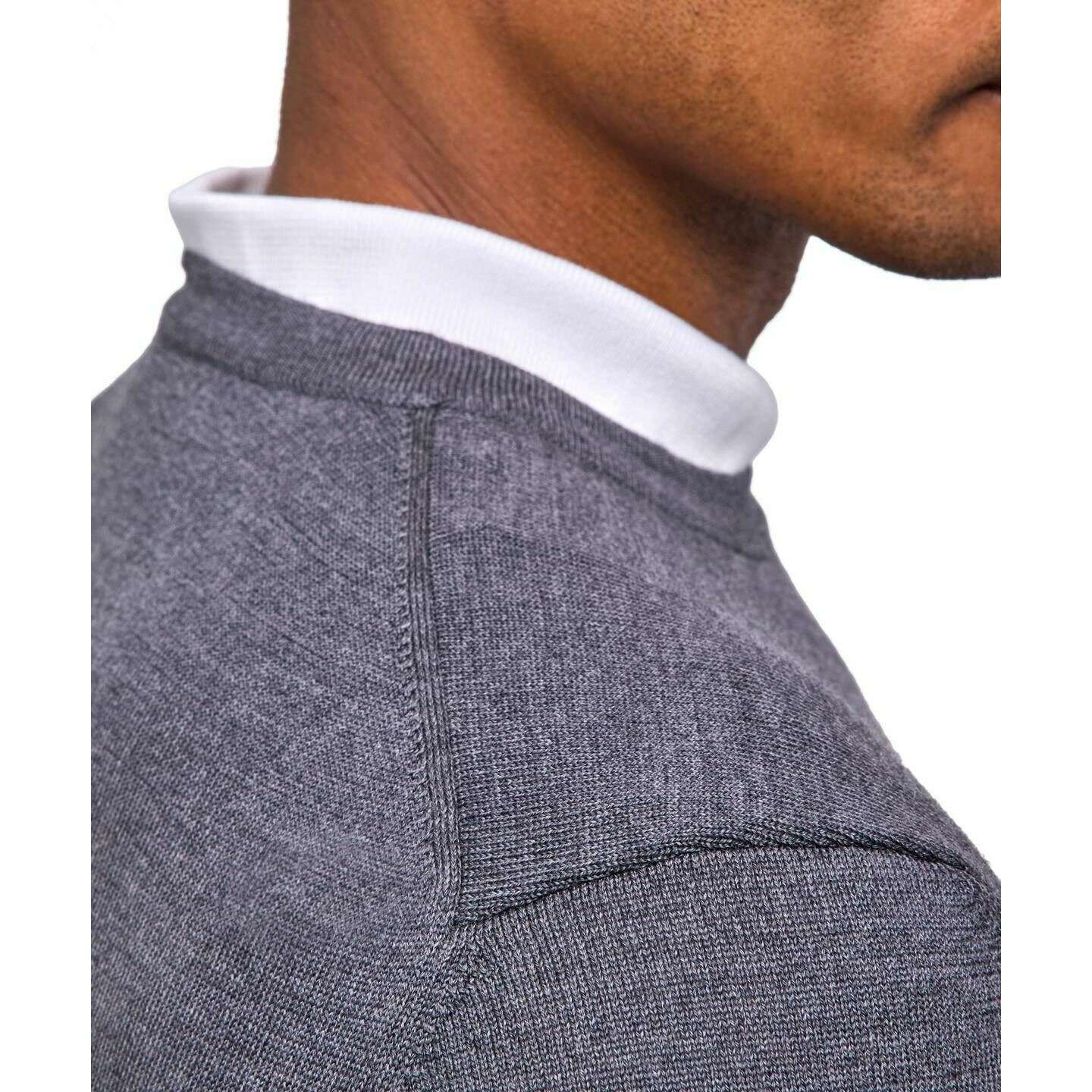 Falke Merino X-Fine Crew Neck Sweater - Dark Grey - Image 3