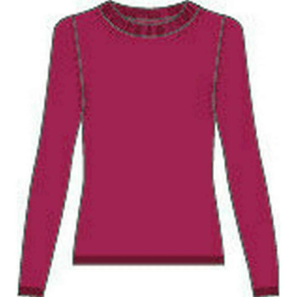 Falke Merino X-Fine Crew Neck Sweater - Magenta Pink - Image 2