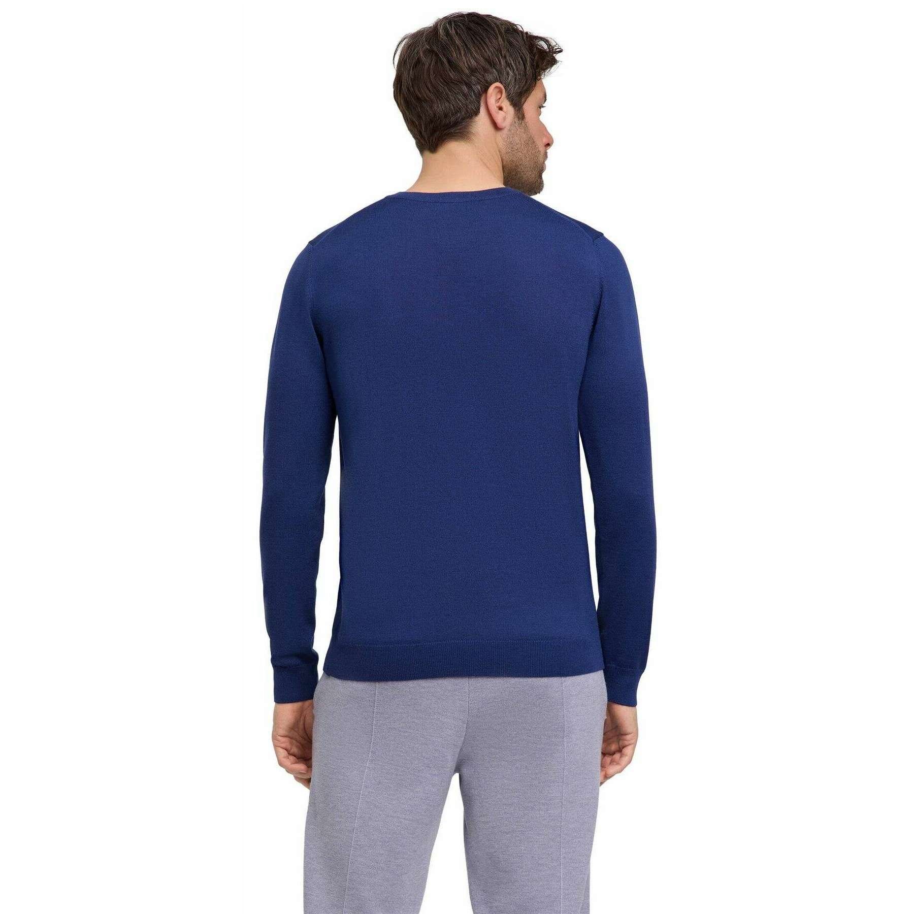 Falke Merino X-Fine Crew Neck Sweater - Night Blue - Image 3