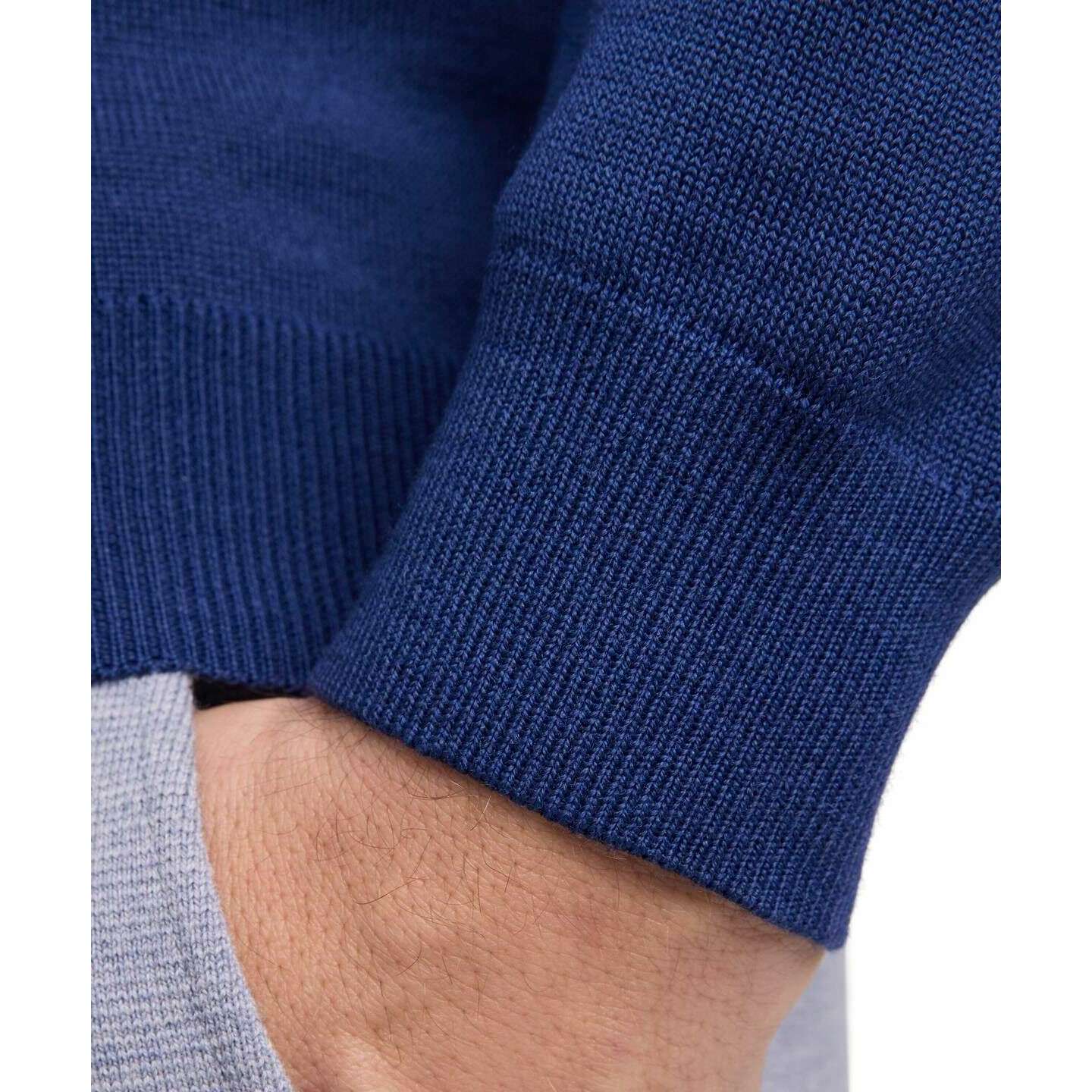 Falke Merino X-Fine Crew Neck Sweater - Night Blue - Image 5