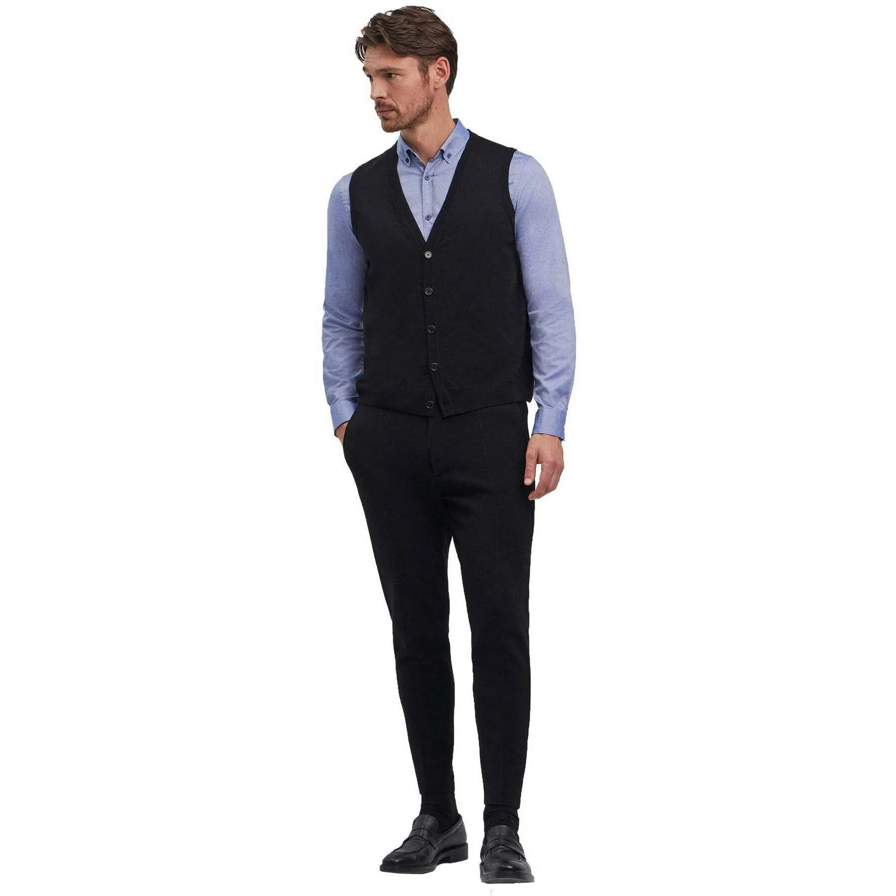 Falke Merino X-Fine Gilet - Black - Image 6