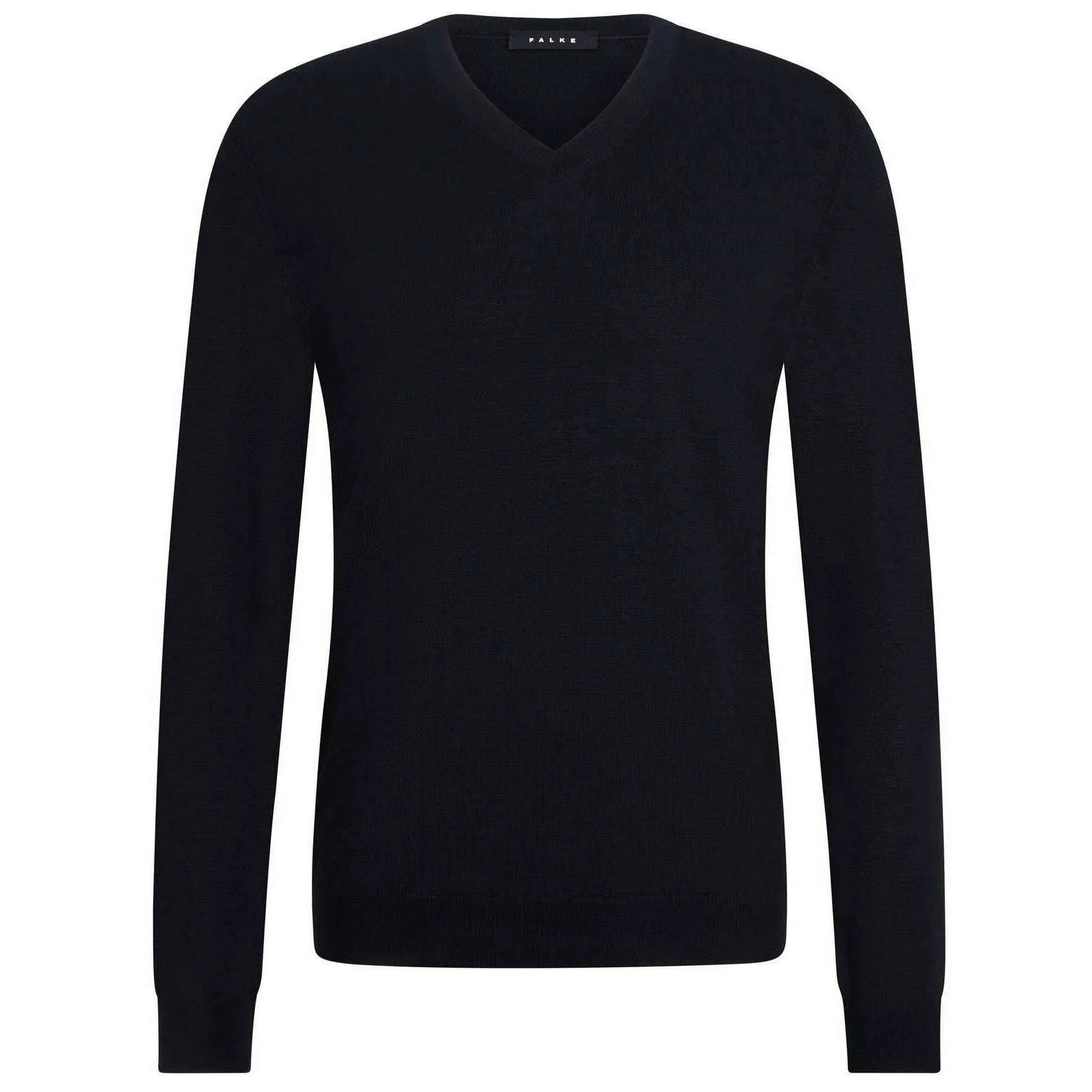 Falke Merino X-Fine V-Neck Sweater - Night Sky Navy