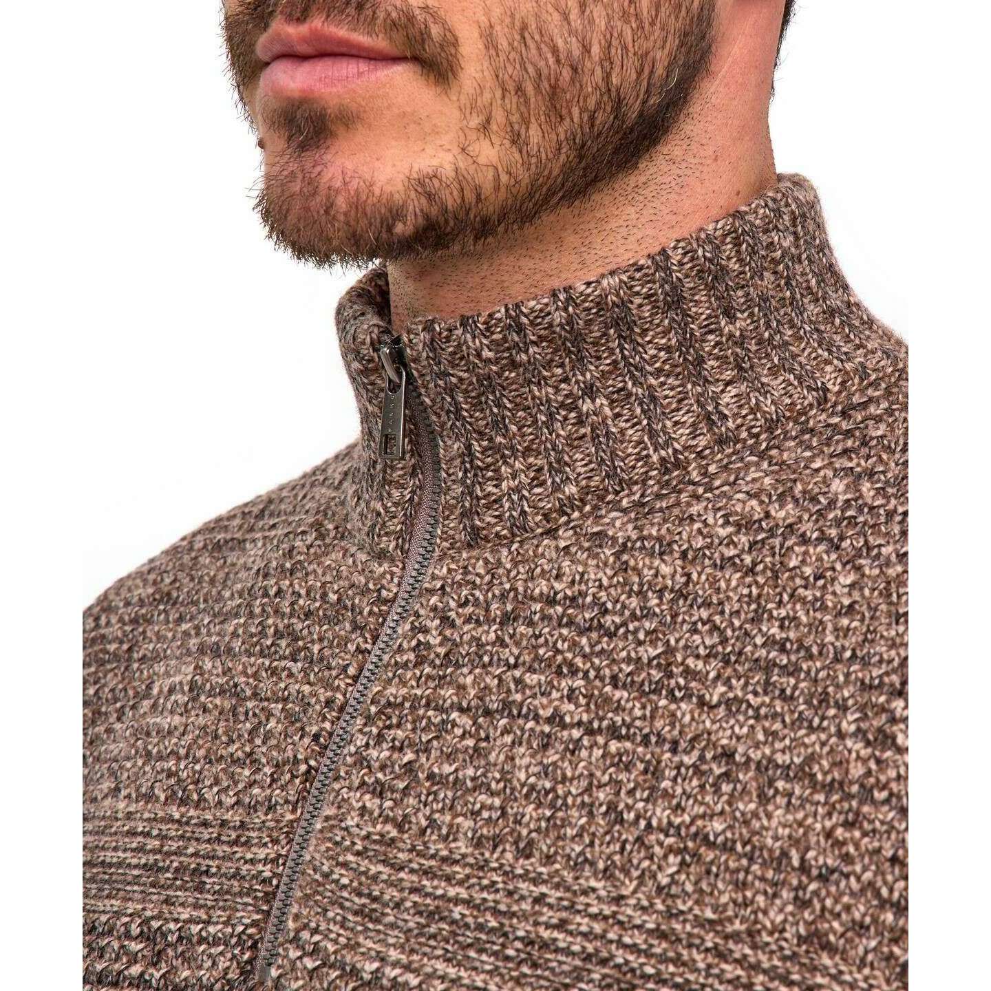 Falke Moulin Half-Zip Sweater - Camel Hair Brown - Image 4