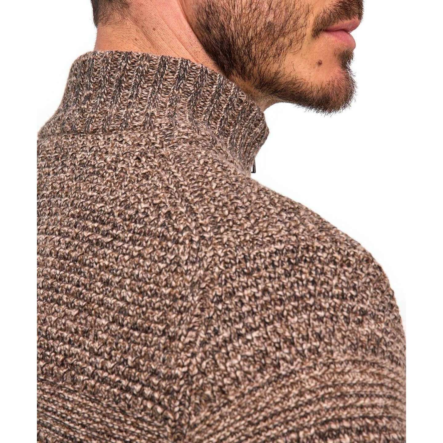 Falke Moulin Half-Zip Sweater - Camel Hair Brown - Image 5