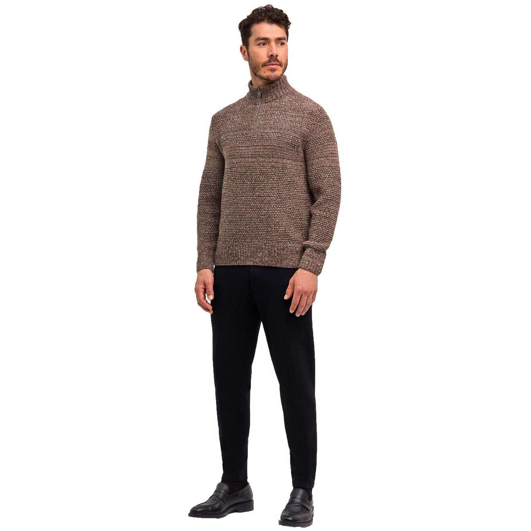 Falke Moulin Half-Zip Sweater - Camel Hair Brown - Image 6