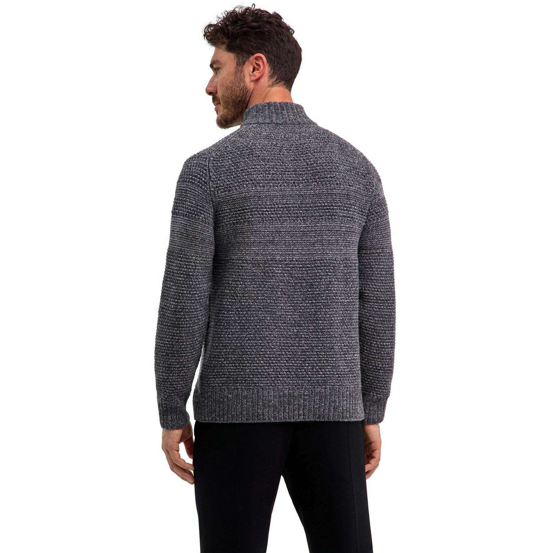 Falke Moulin  Half-Zip Sweater - Light Grey Mel - Image 3