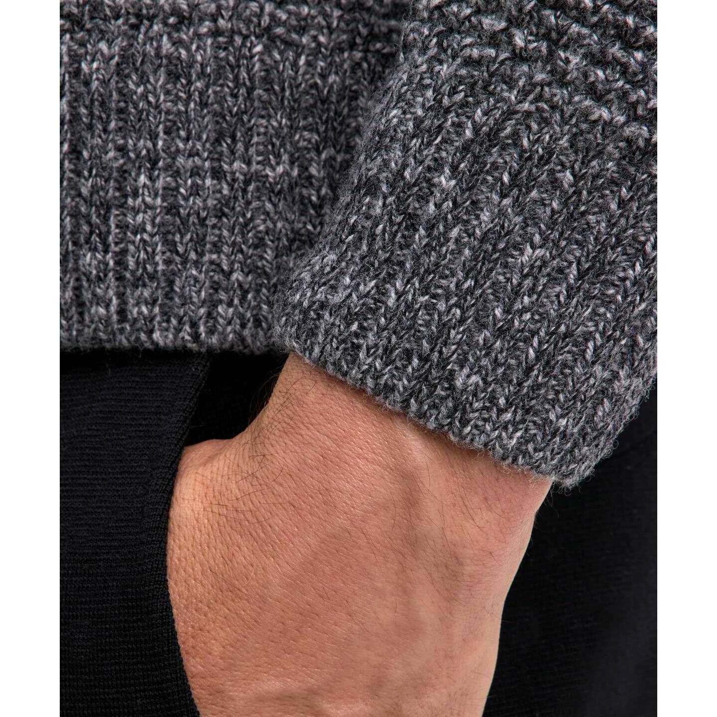 Falke Moulin  Half-Zip Sweater - Light Grey Mel - Image 5