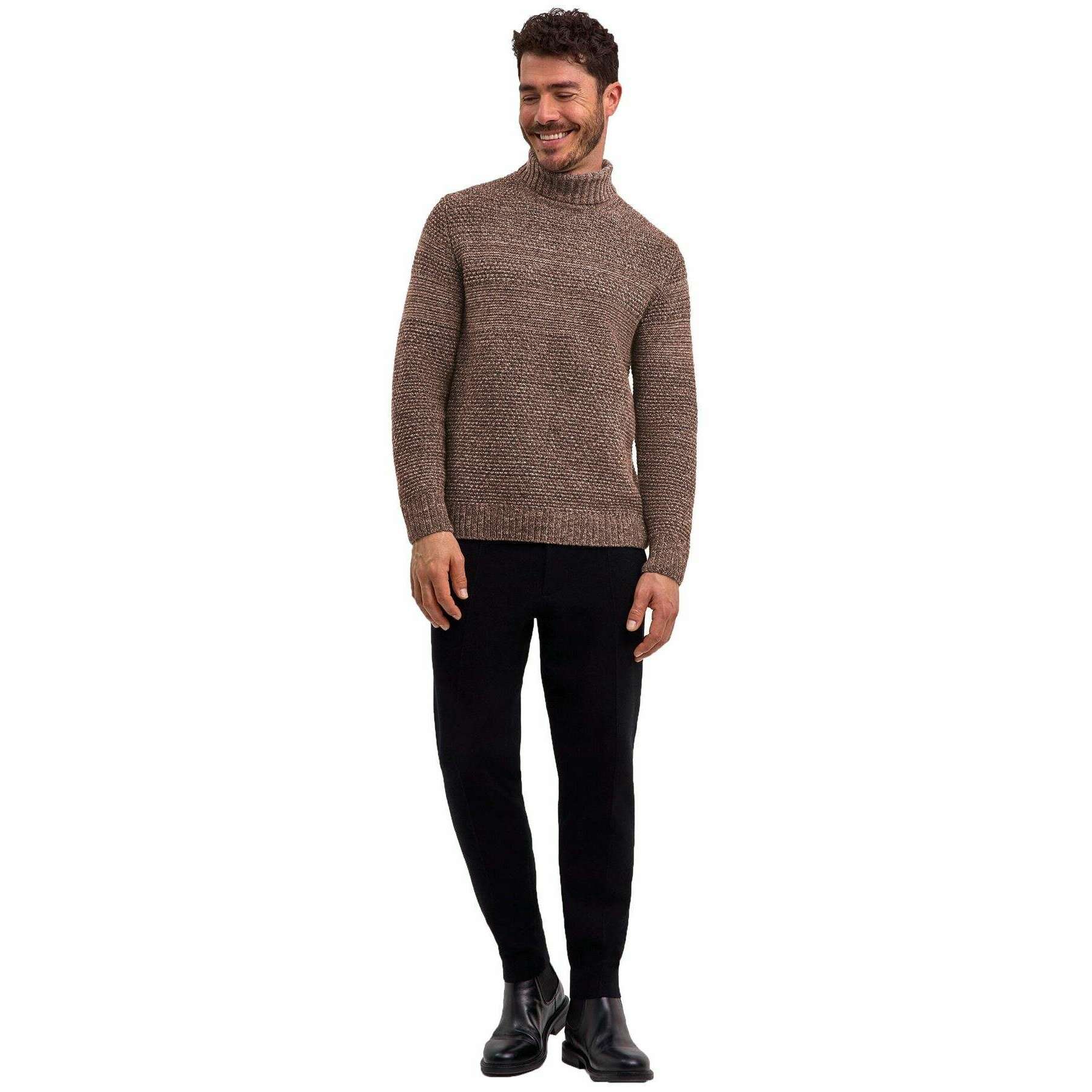 Falke Moulin Roll Neck Sweater - Camel Hair Brown - Image 6
