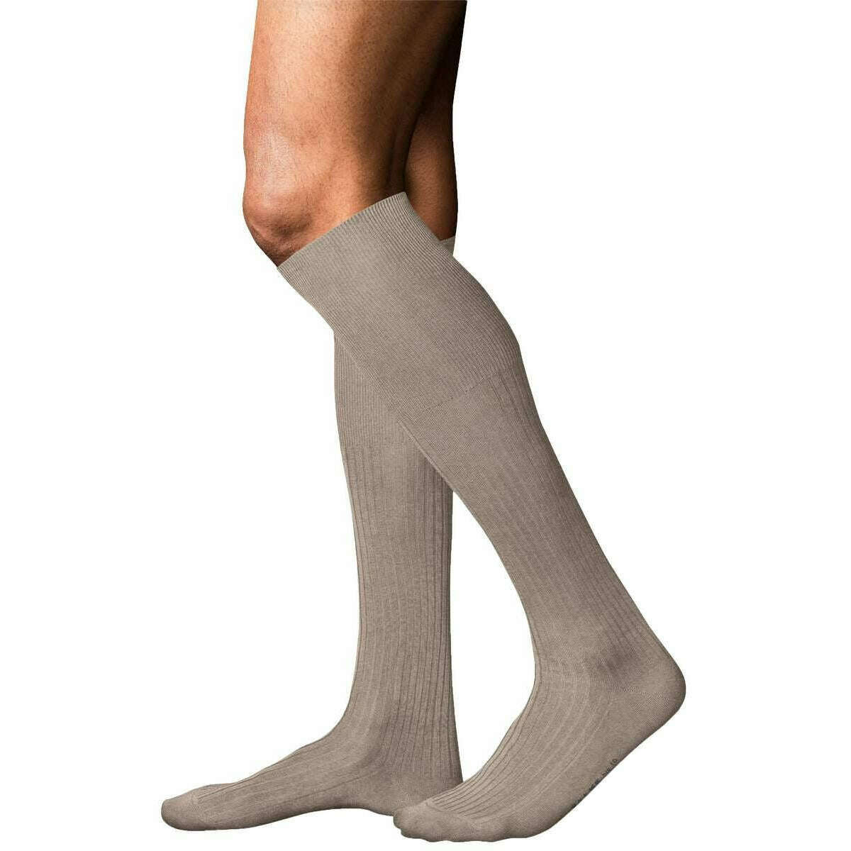 Falke No 10 Pure Fil d´Écosse Knee High Socks - Wheat Mel Beige - Image 2
