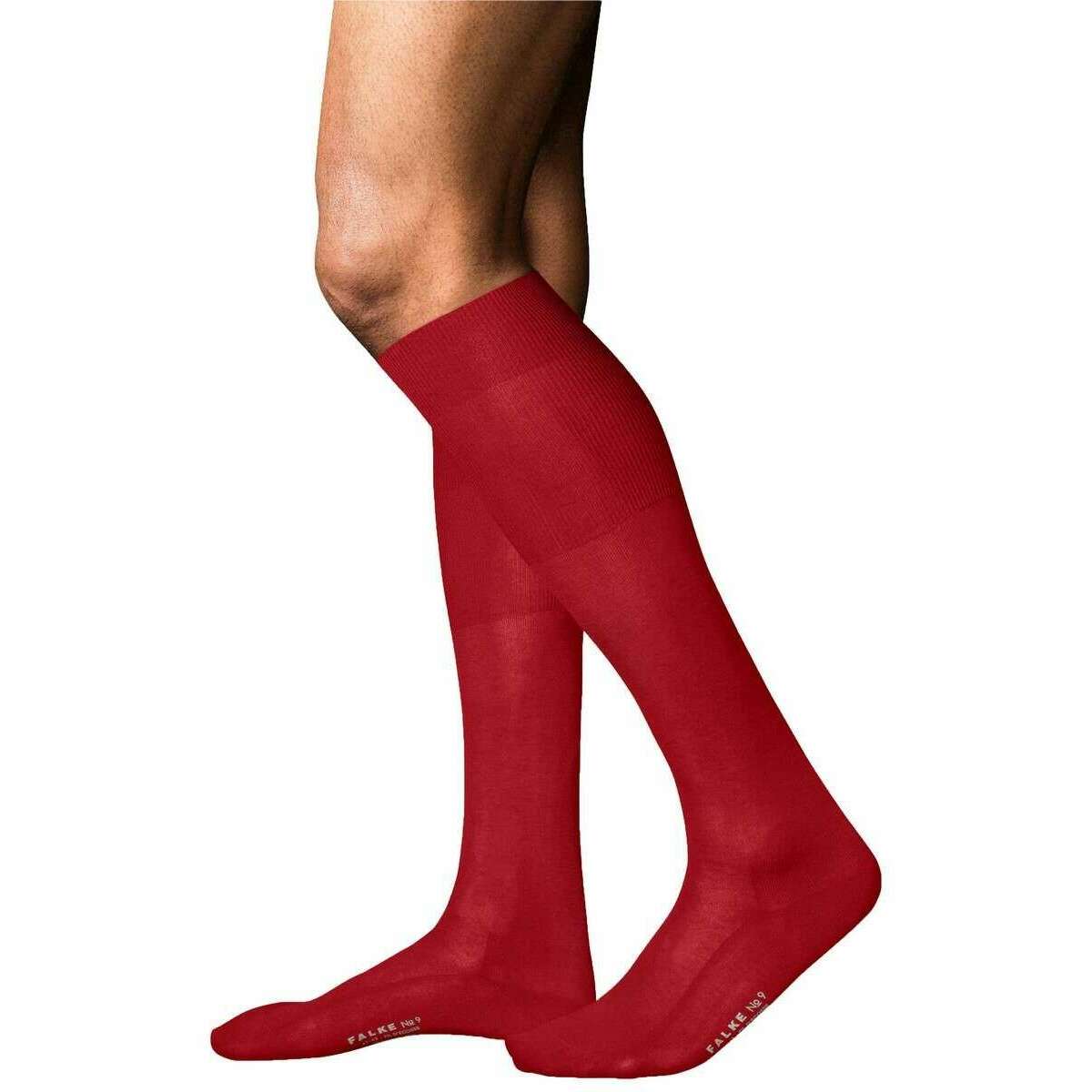 Falke No 9 Pure Fil d´Écosse Knee High Socks - Cardinal Red - Image 2