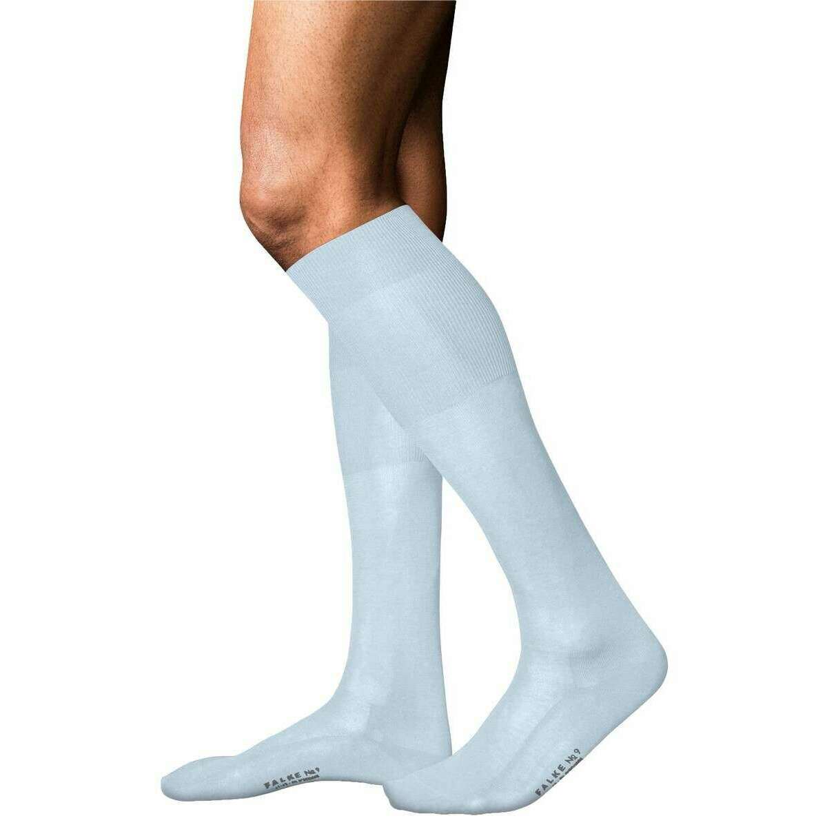 Falke No 9 Pure Fil d´Écosse Knee High Socks - Light Blue - Image 2