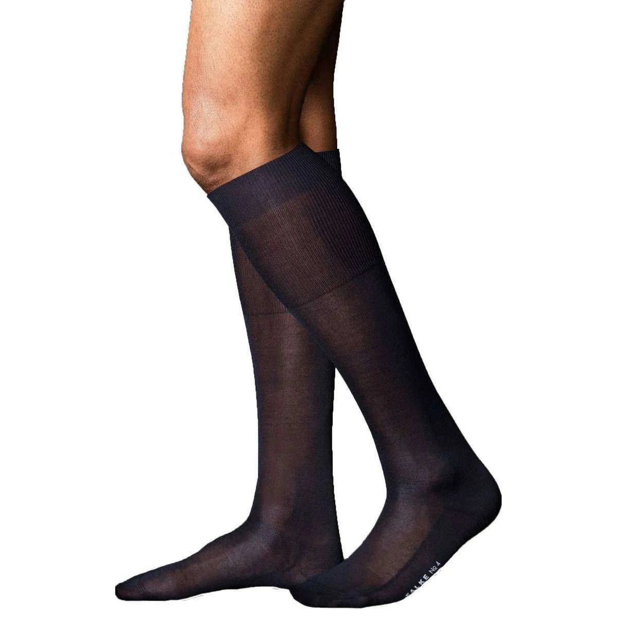 Falke No4 Pure Silk Knee High Socks - Dark Navy - Image 2