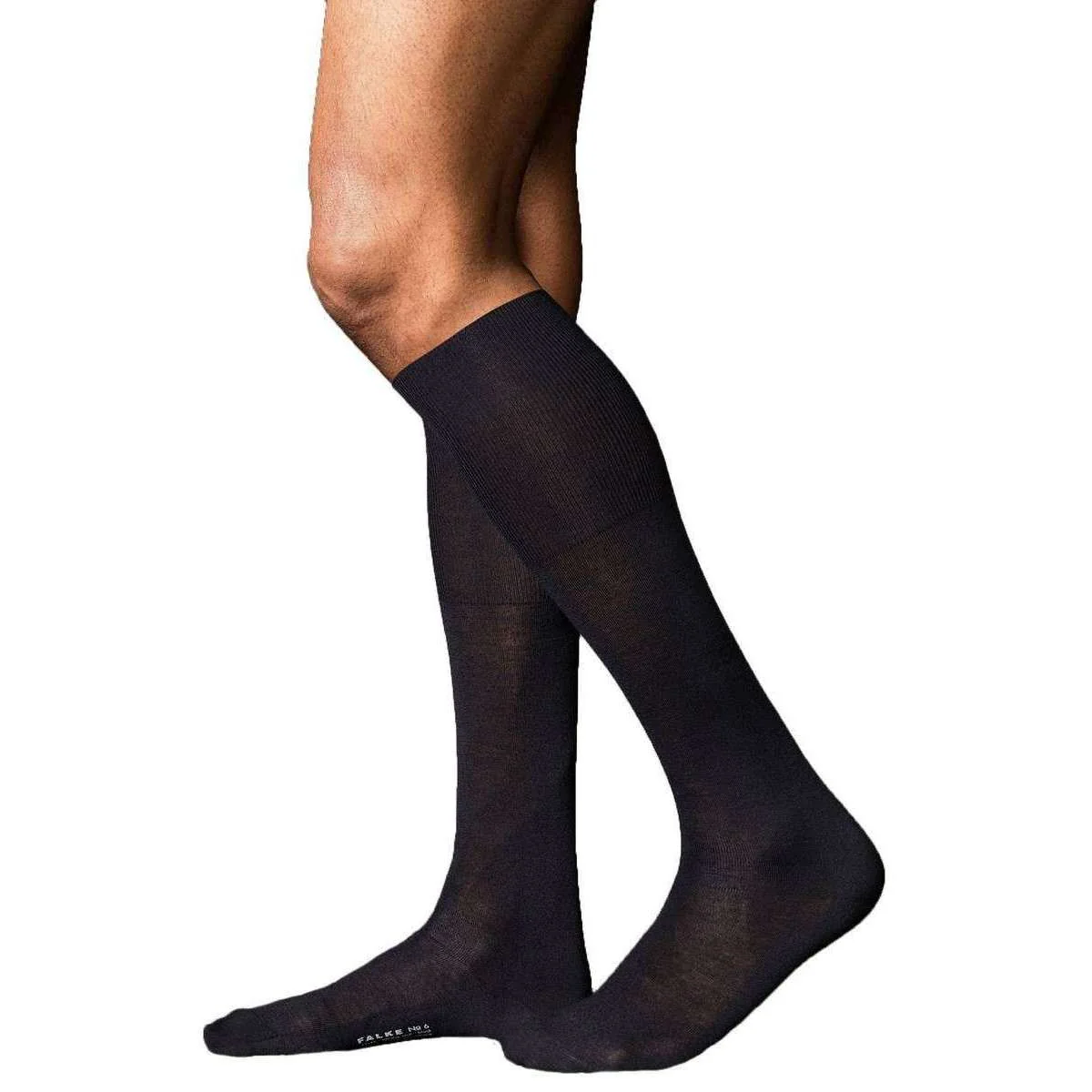 Falke No6 Finest Merino and Silk Knee High Socks - Black - Image 2