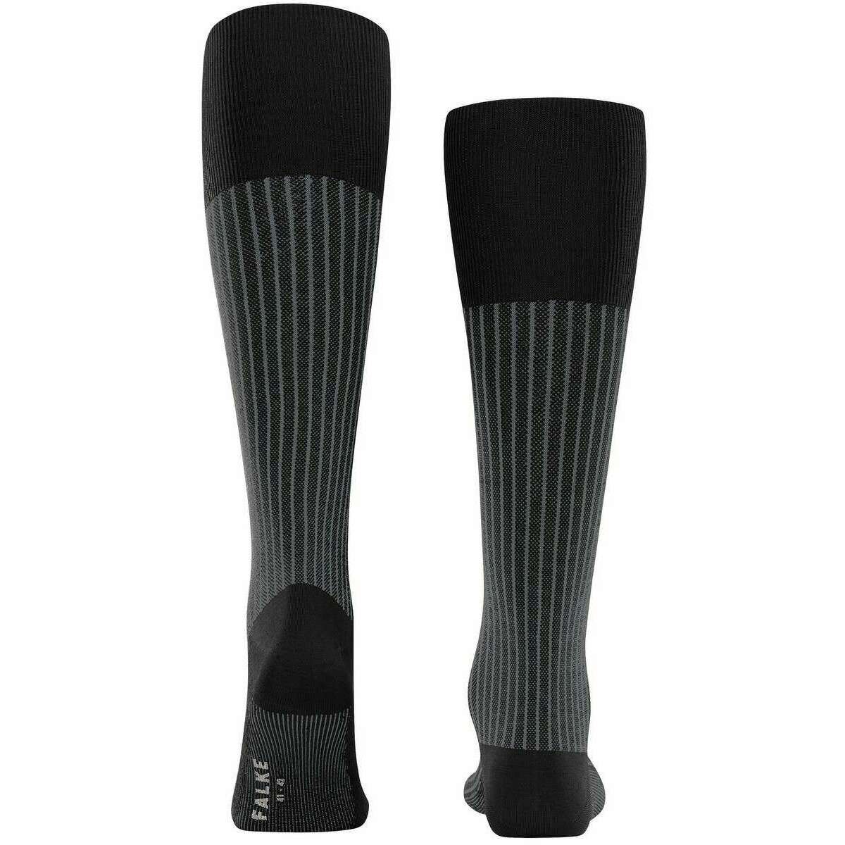 Falke Oxford Stripe Knee High Socks - Black Mix - Image 3