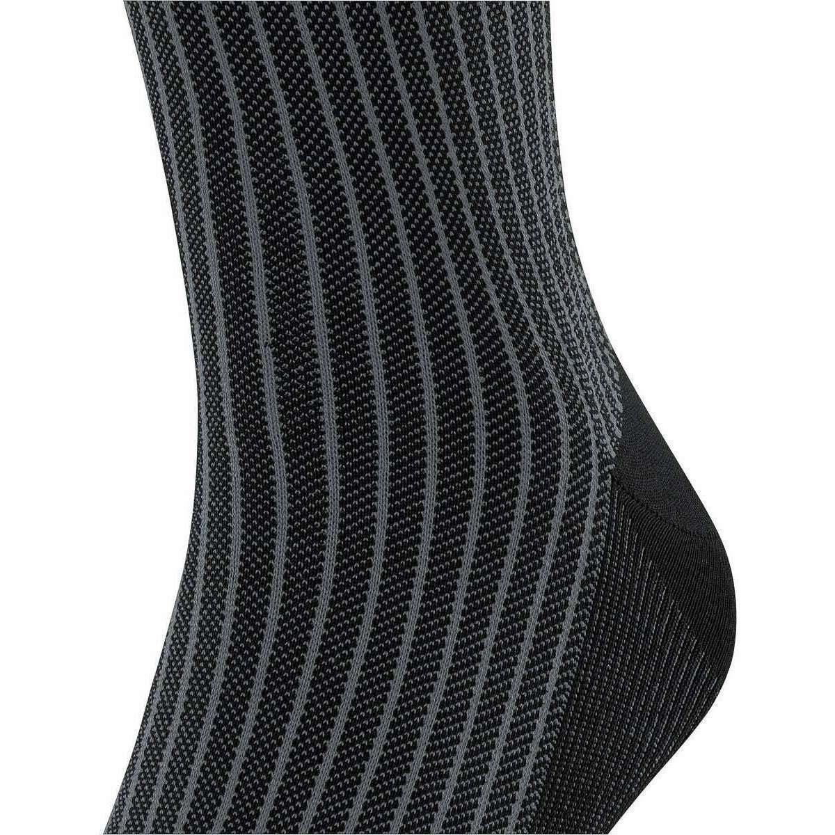 Falke Oxford Stripe Knee High Socks - Black Mix - Image 4
