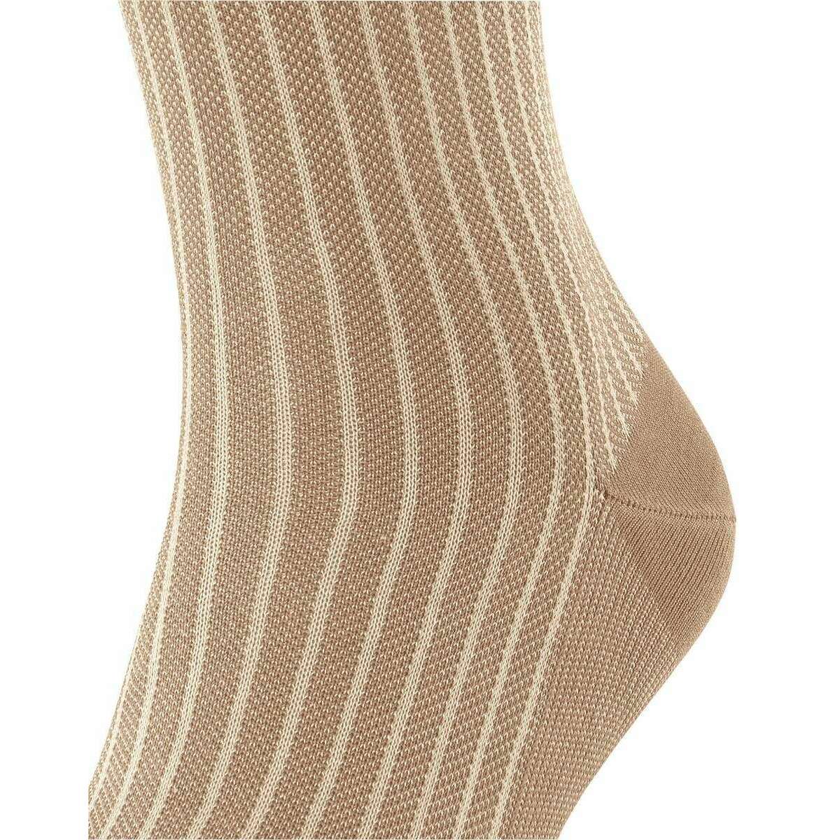 Falke Oxford Stripe Socks - Camel Brown - Image 4