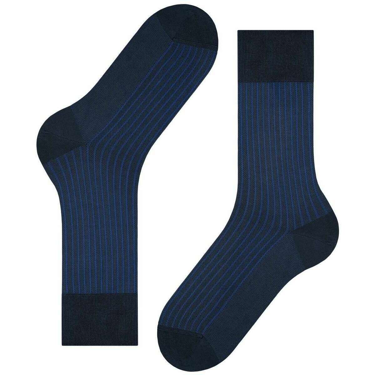 Falke Oxford Stripe Socks - Space Blue - Image 5
