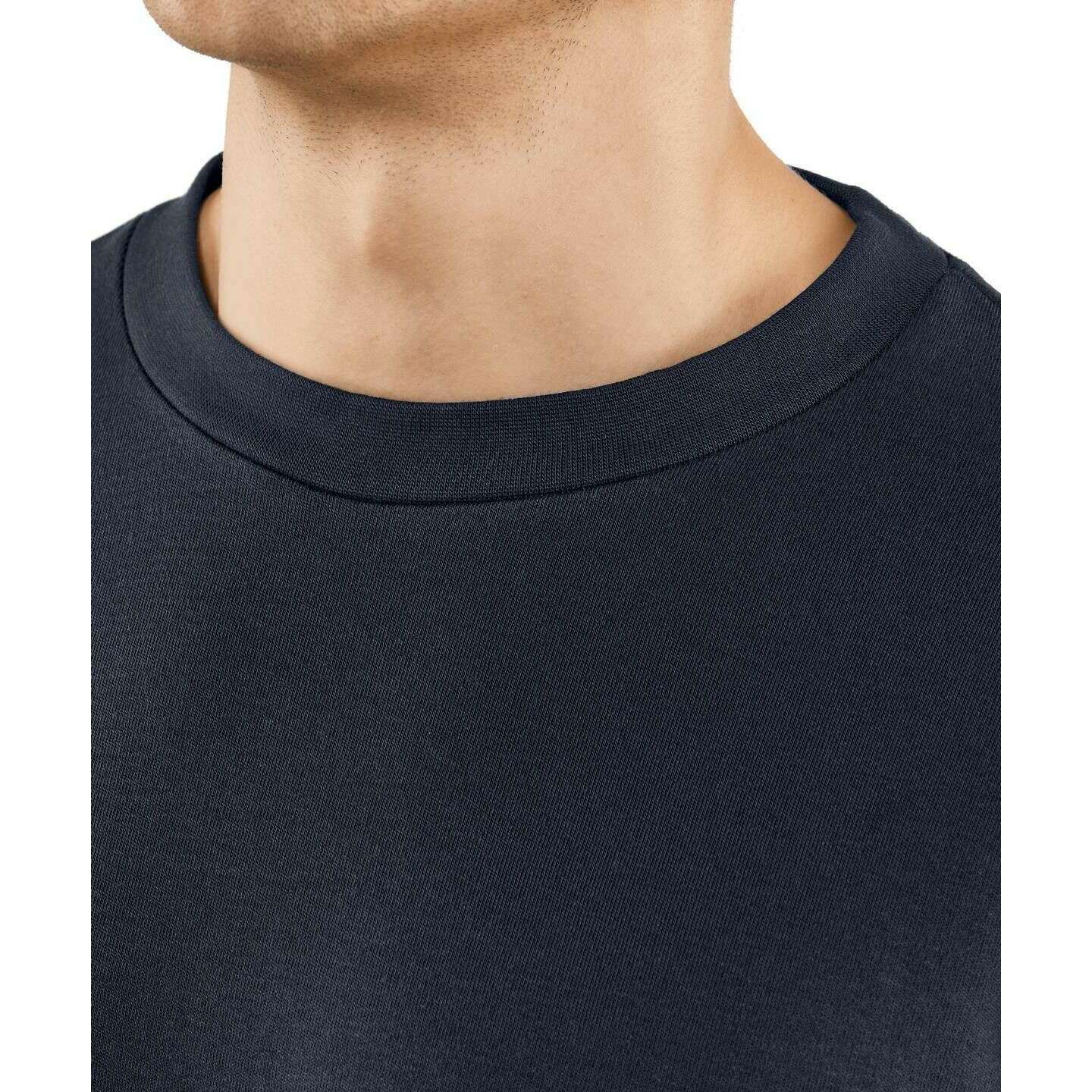 Falke Pima Interlock Long Sleeve Crew Neck T-Shirt - Space Blue - Image 4
