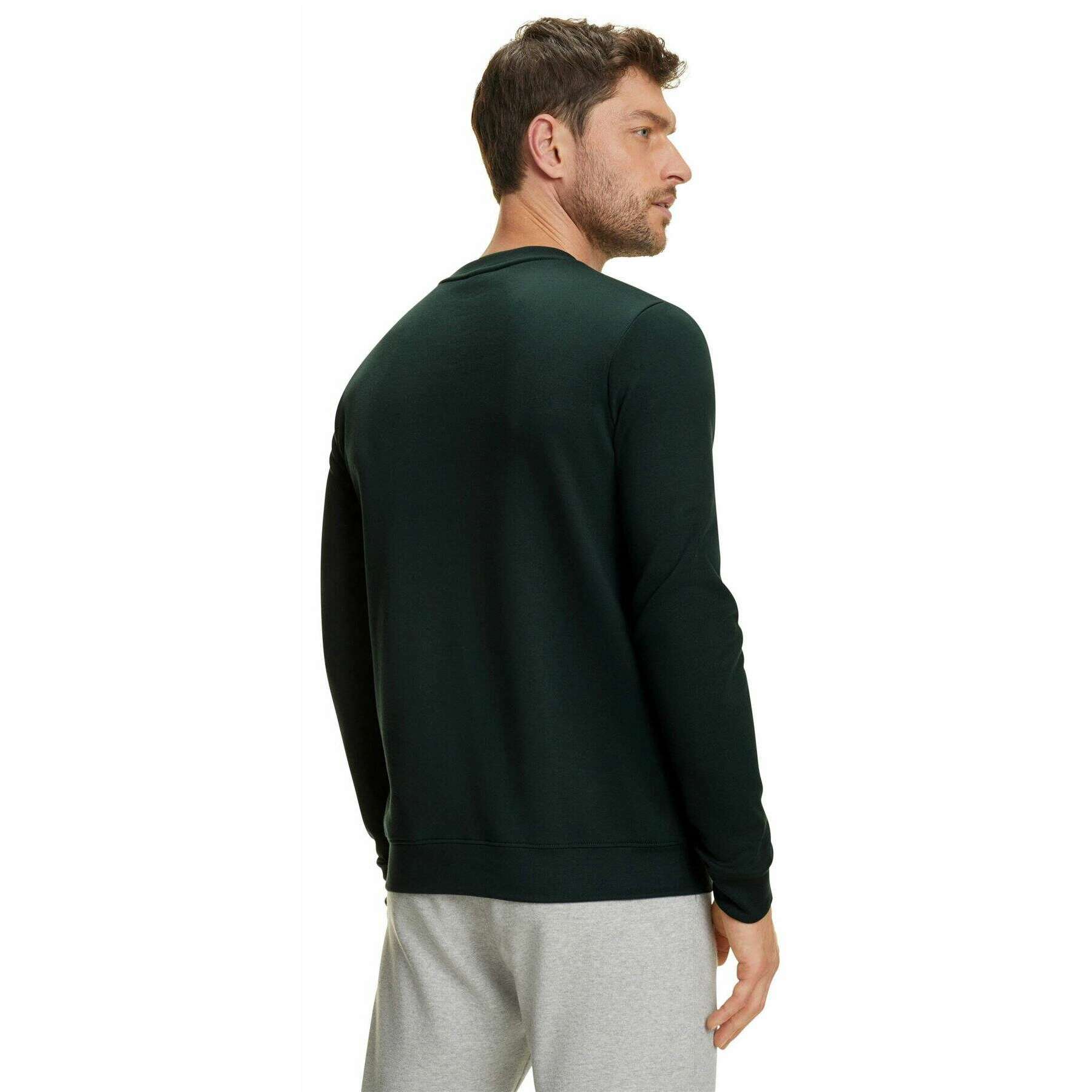 Falke Pima Interlock Long Sleeve Crew Neck T-Shirt - Thyme Green - Image 3