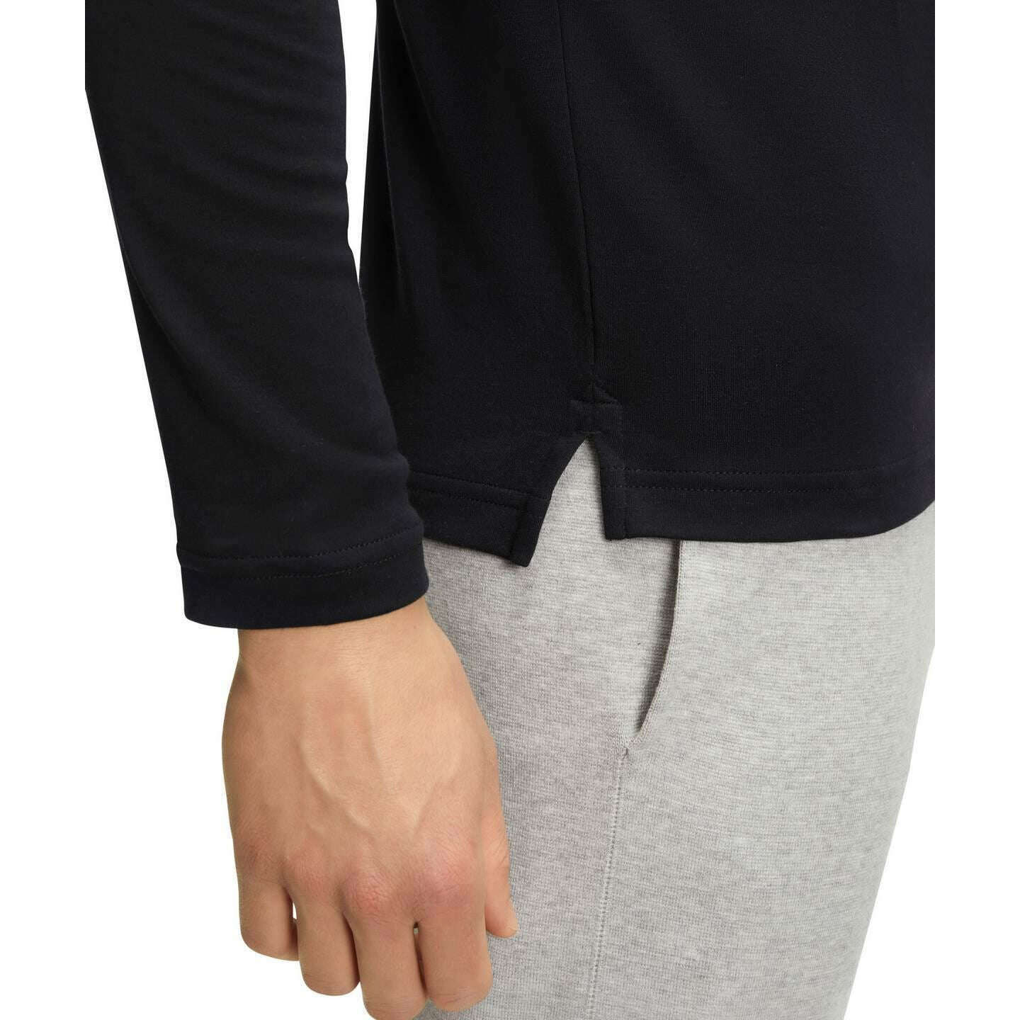 Falke Pima Interlock Long Sleeve Polo Shirt - Black - Image 5