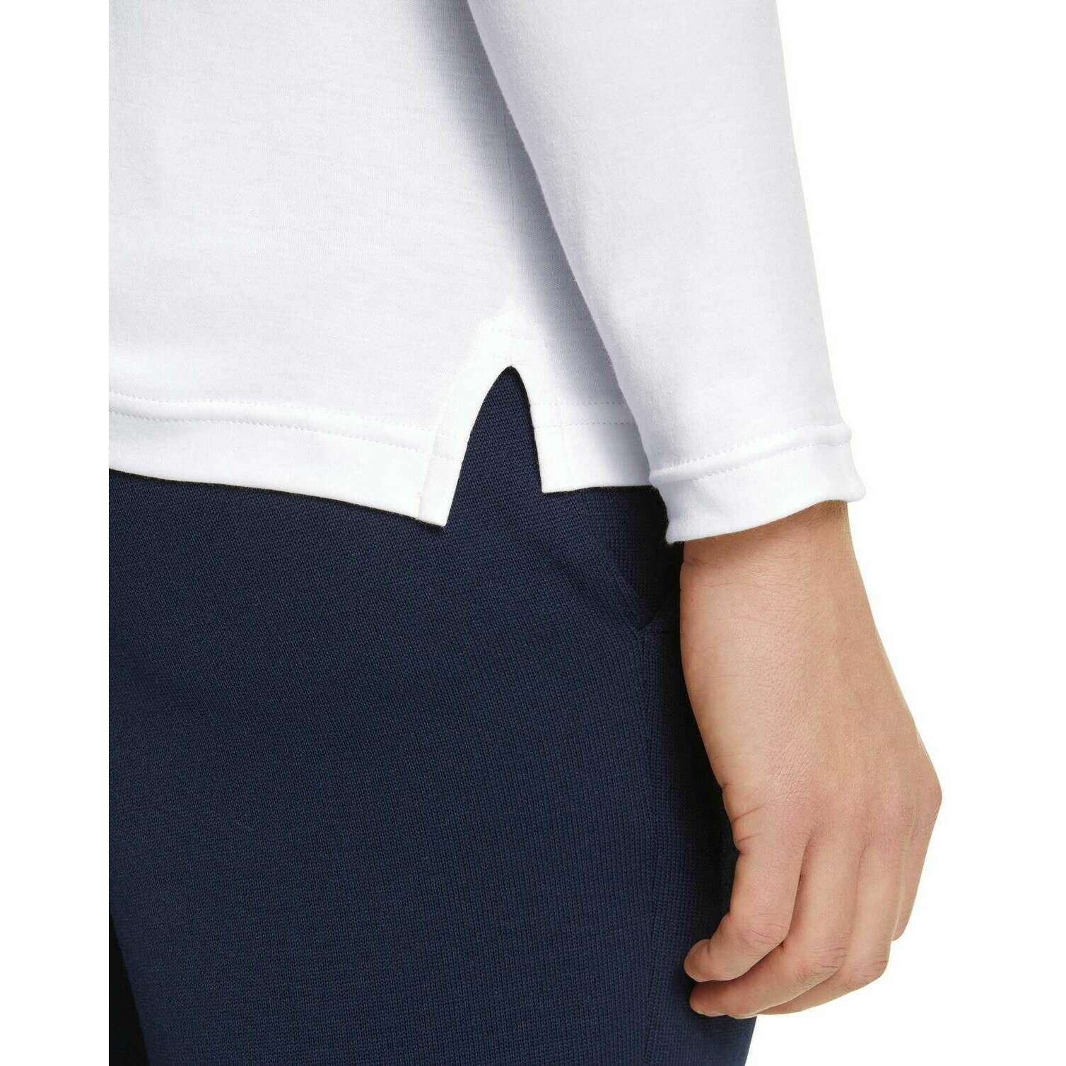 Falke Pima Interlock Long Sleeve Polo Shirt - White - Image 5