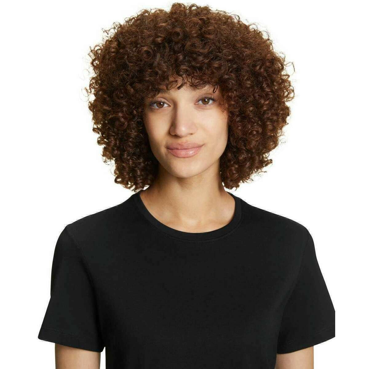 Falke Pima Jersey Boxy Crew Neck T-Shirt - Black - Image 4