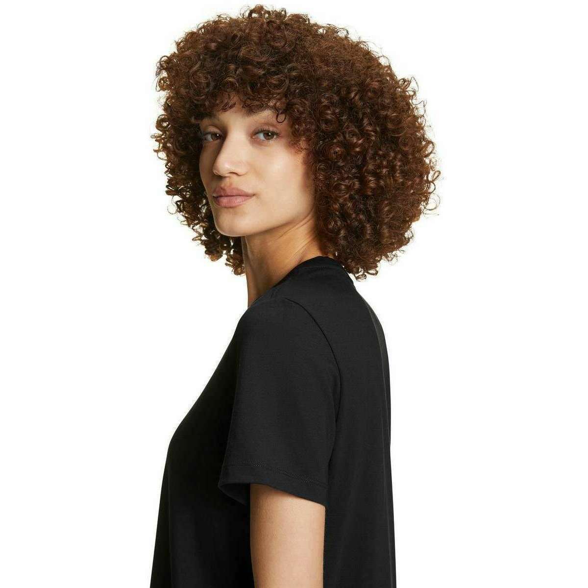 Falke Pima Jersey Boxy Crew Neck T-Shirt - Black - Image 5