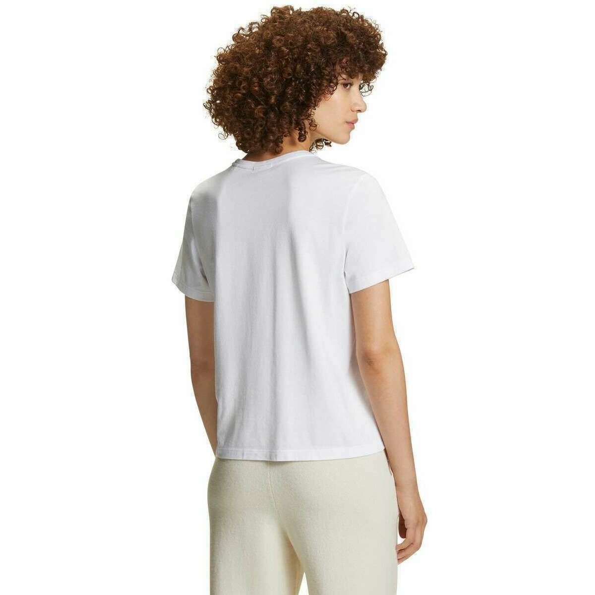 Falke Pima Jersey Boxy Crew Neck T-Shirt - White - Image 3